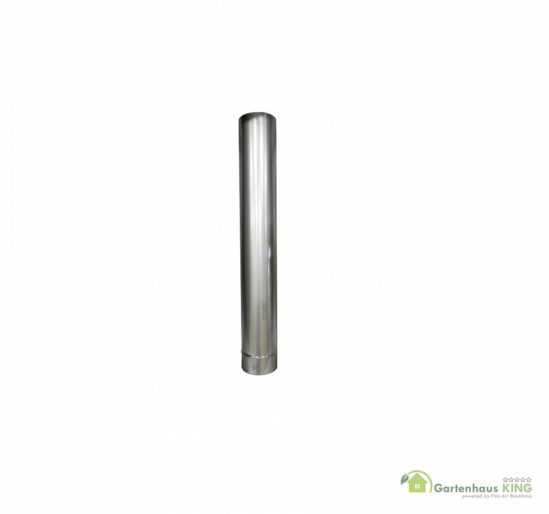 27701 Ofenrohr Verlängerung aus Edelstahl 1 m - 150 mm