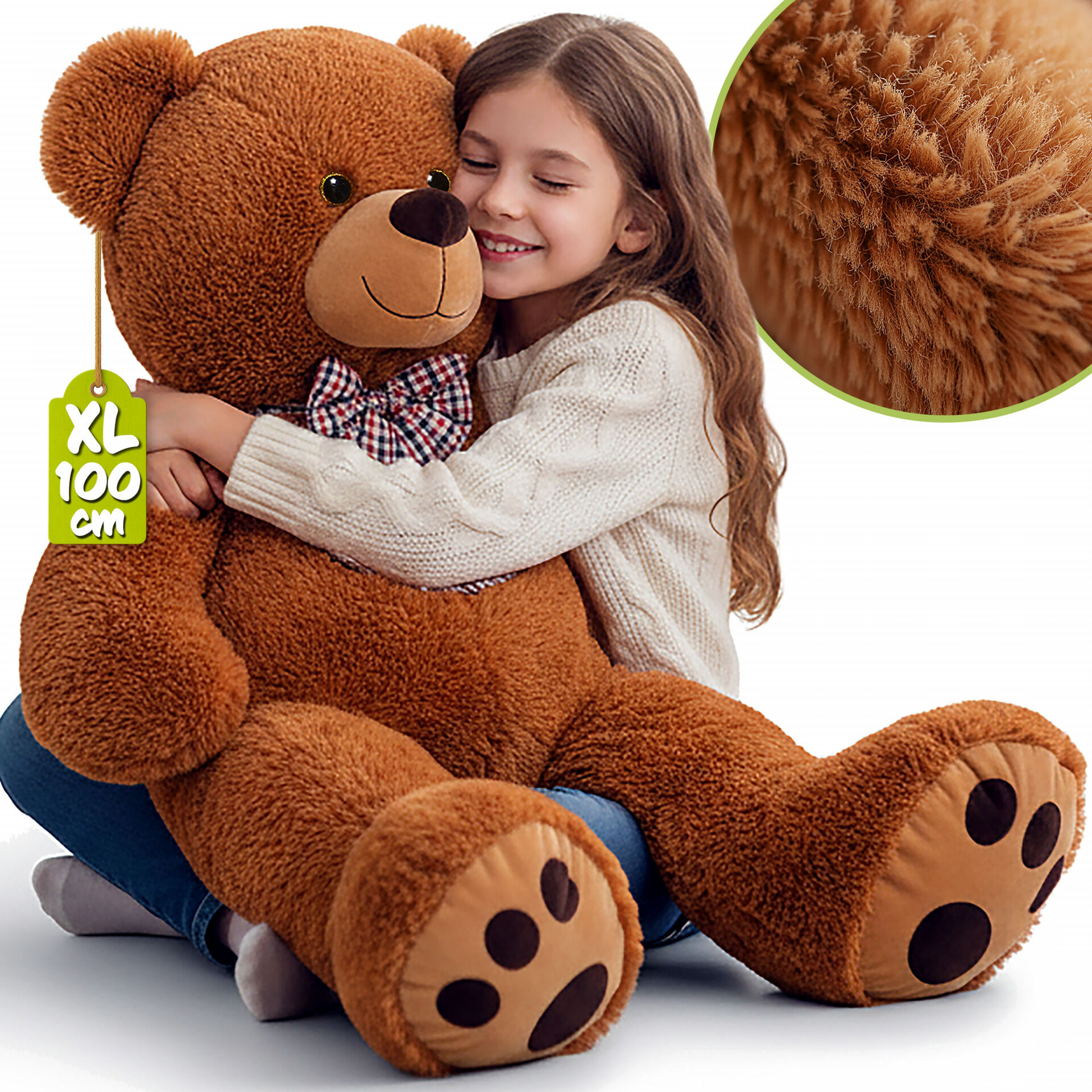 Plüschtier Teddybär XL Braun 100cm