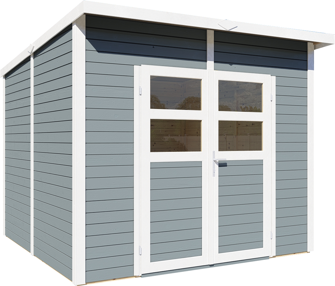 Gartenhaus Felix 3 hellgrau 244 x 239 cm