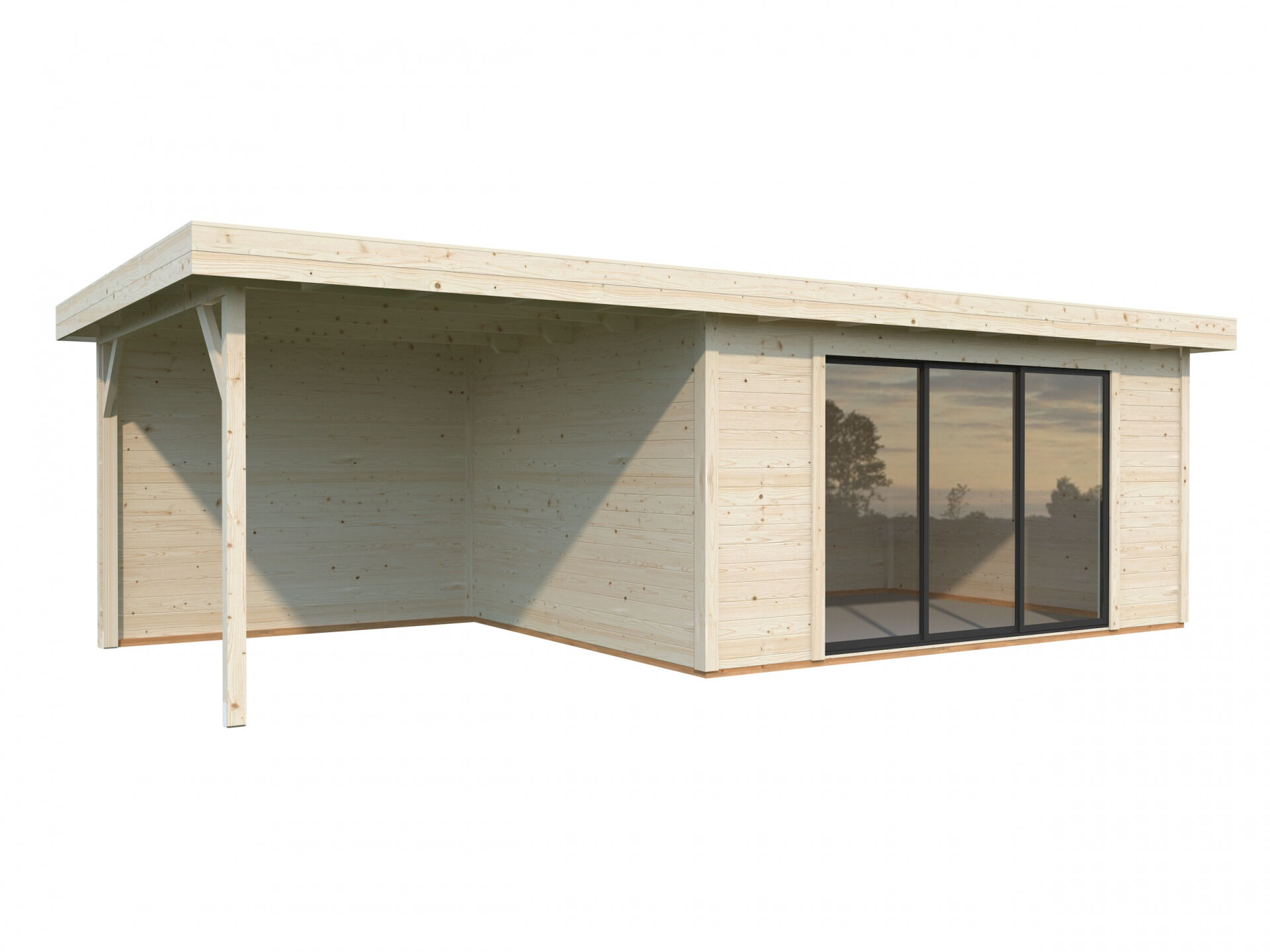 Flachdach Gartenhaus Aktion 47 Plus