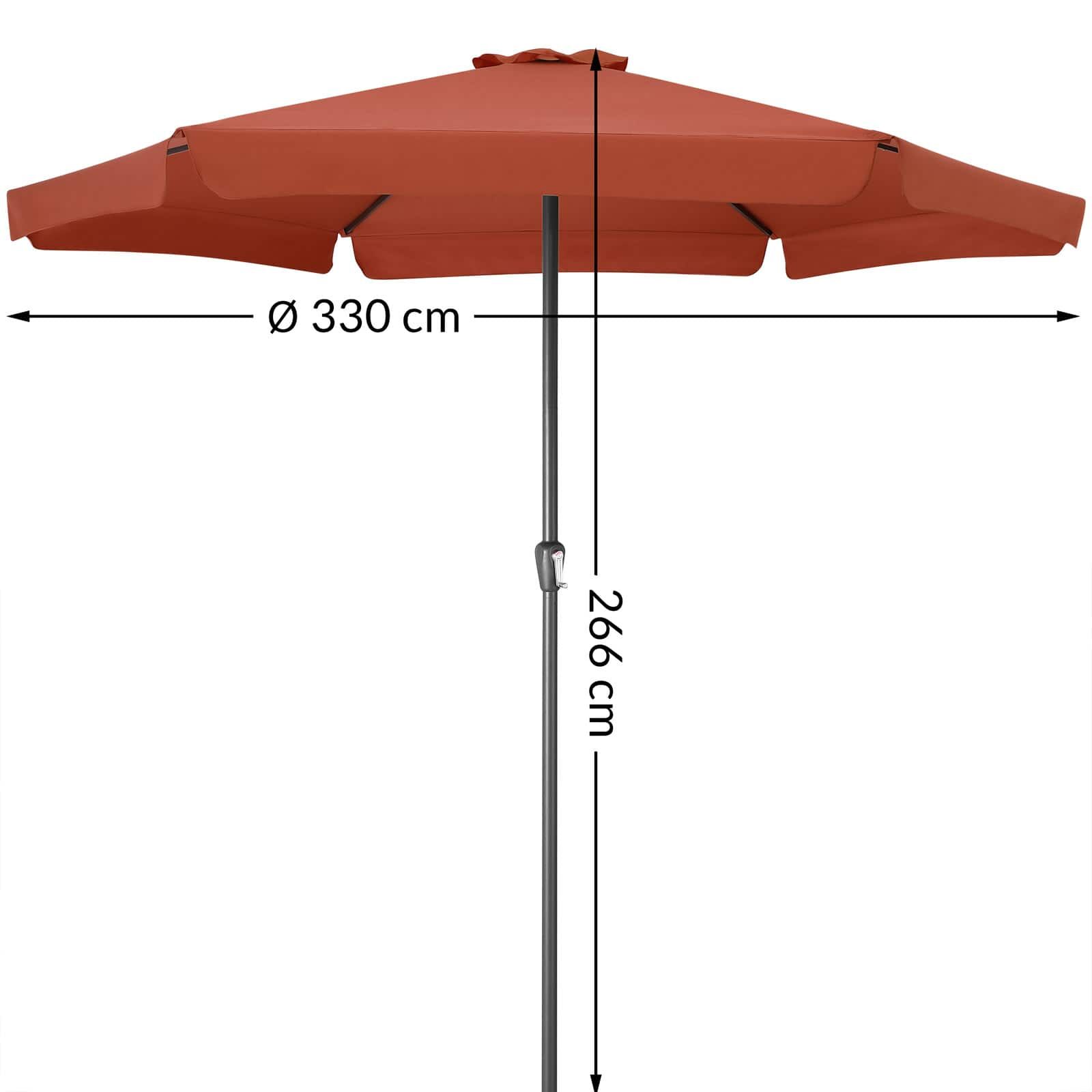 Sonnenschirm Maui Terrakotta Ø330cm UV-Schutz 80+