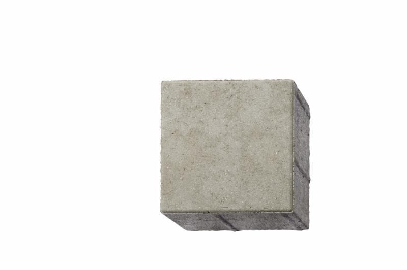 Pflasterstein Quadratpflaster Crescendo 20x20x8 cm, Grau mit Microfase