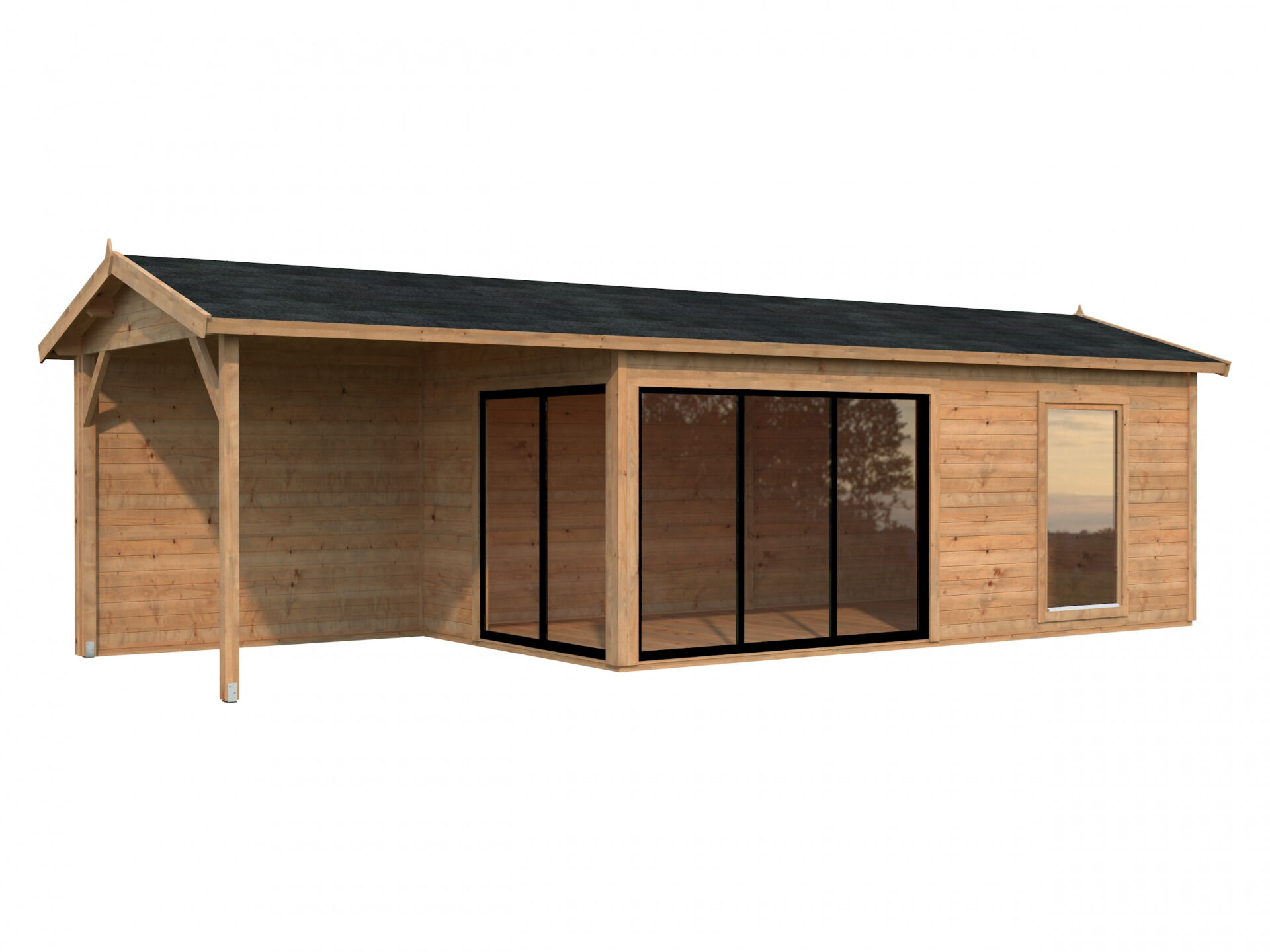 Palmako Gartenhaus Amanda 17,1+7,8 m² Slide
