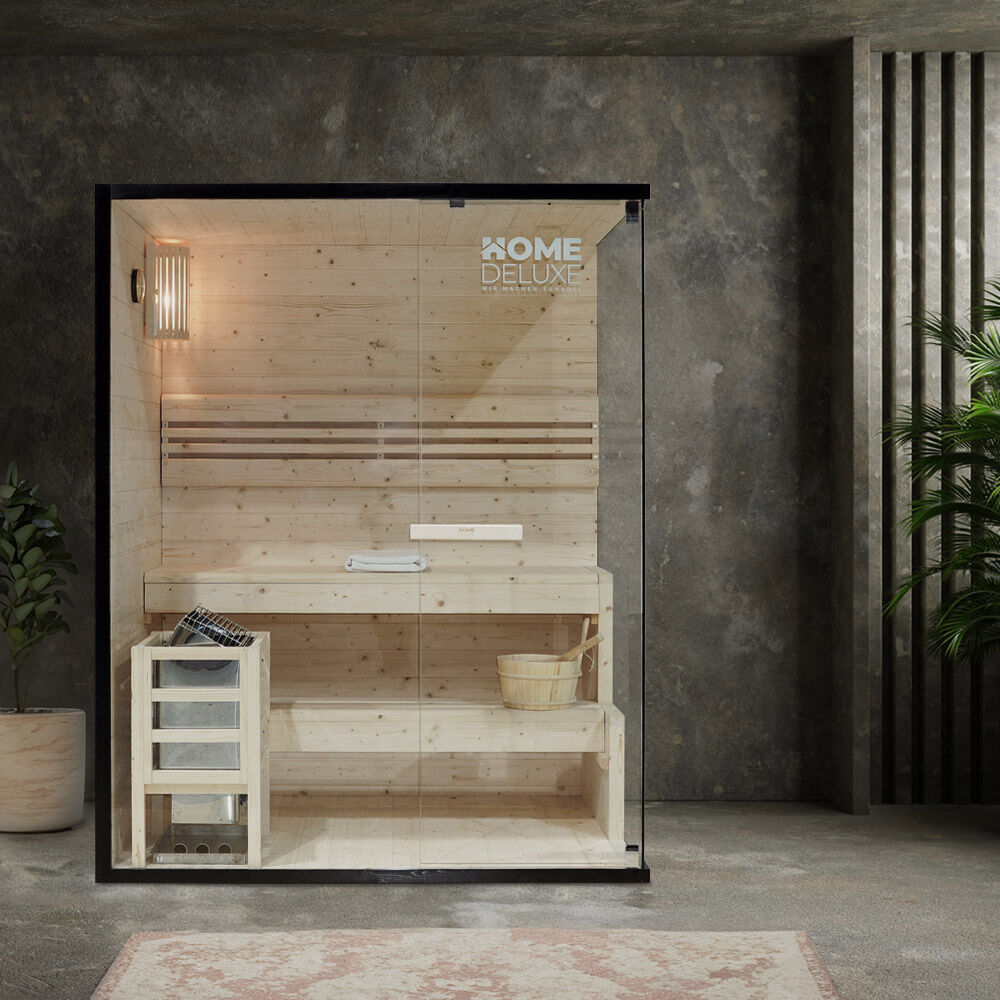 Traditionelle Sauna SHADOW L - 150 x 120 cm für 3 Personen