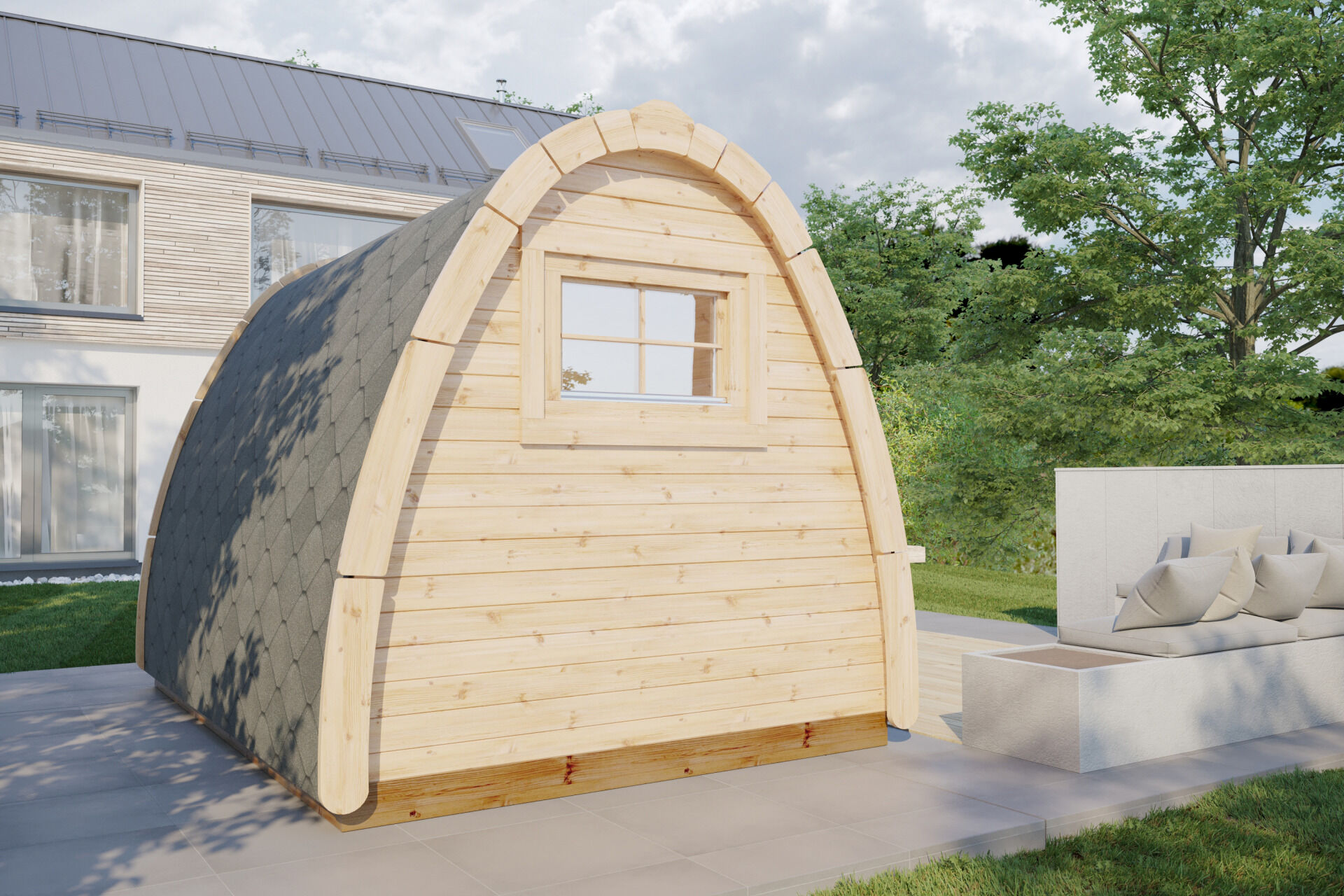 Camping Pod Helsinki 240x350, montiert