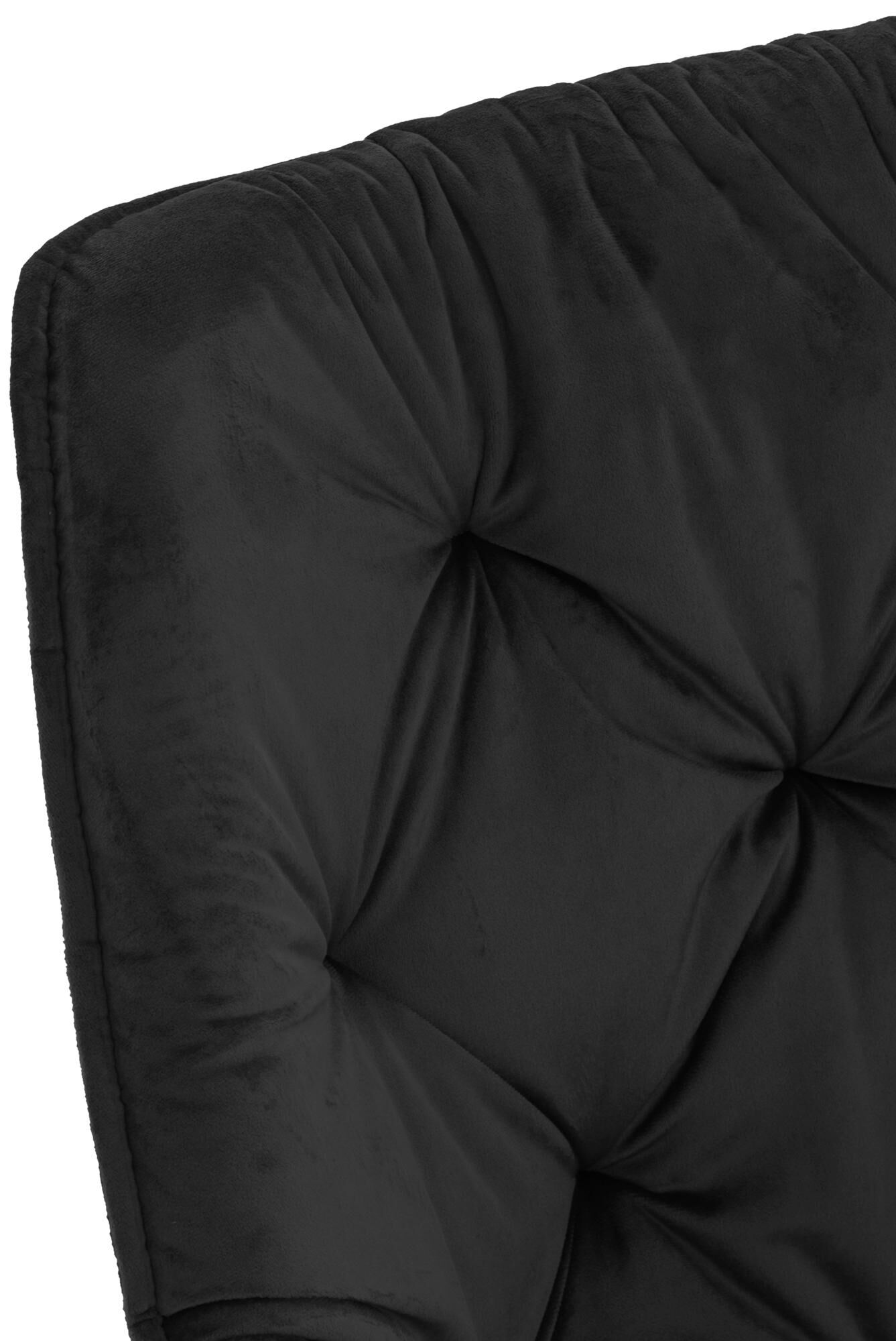 2er Set Stuhl Tanna Samt, schwarz