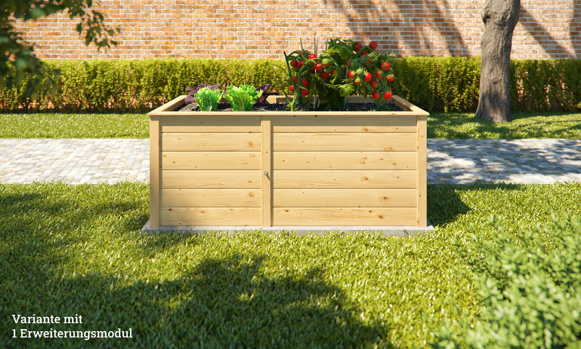 weka Ergänzungssatz Hochbeet Modular , 21 mm, natur, 67 cm