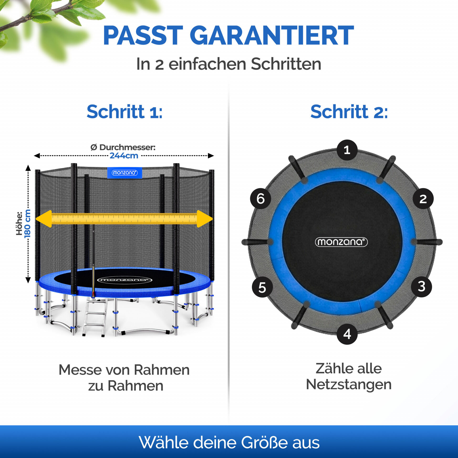 Sicherheitsnetz für Trampolin Ø244cm V1