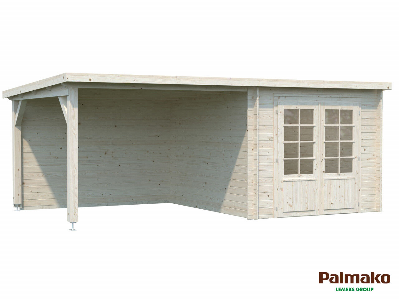 Flachdach Palmako Gartenhaus Ella 6,9+8,2 m²