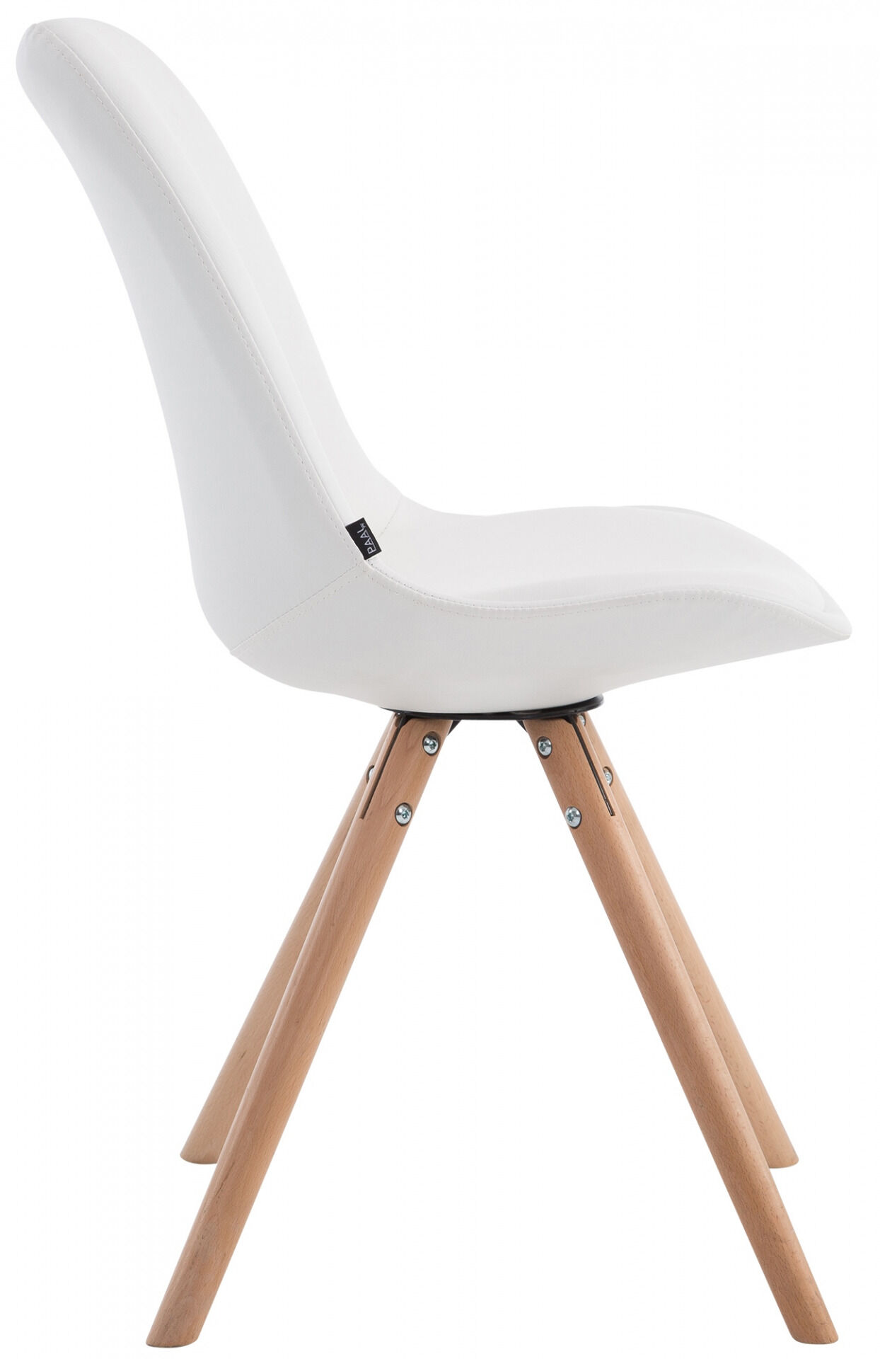 Besucherstuhl Laval Natura Rund, weiß