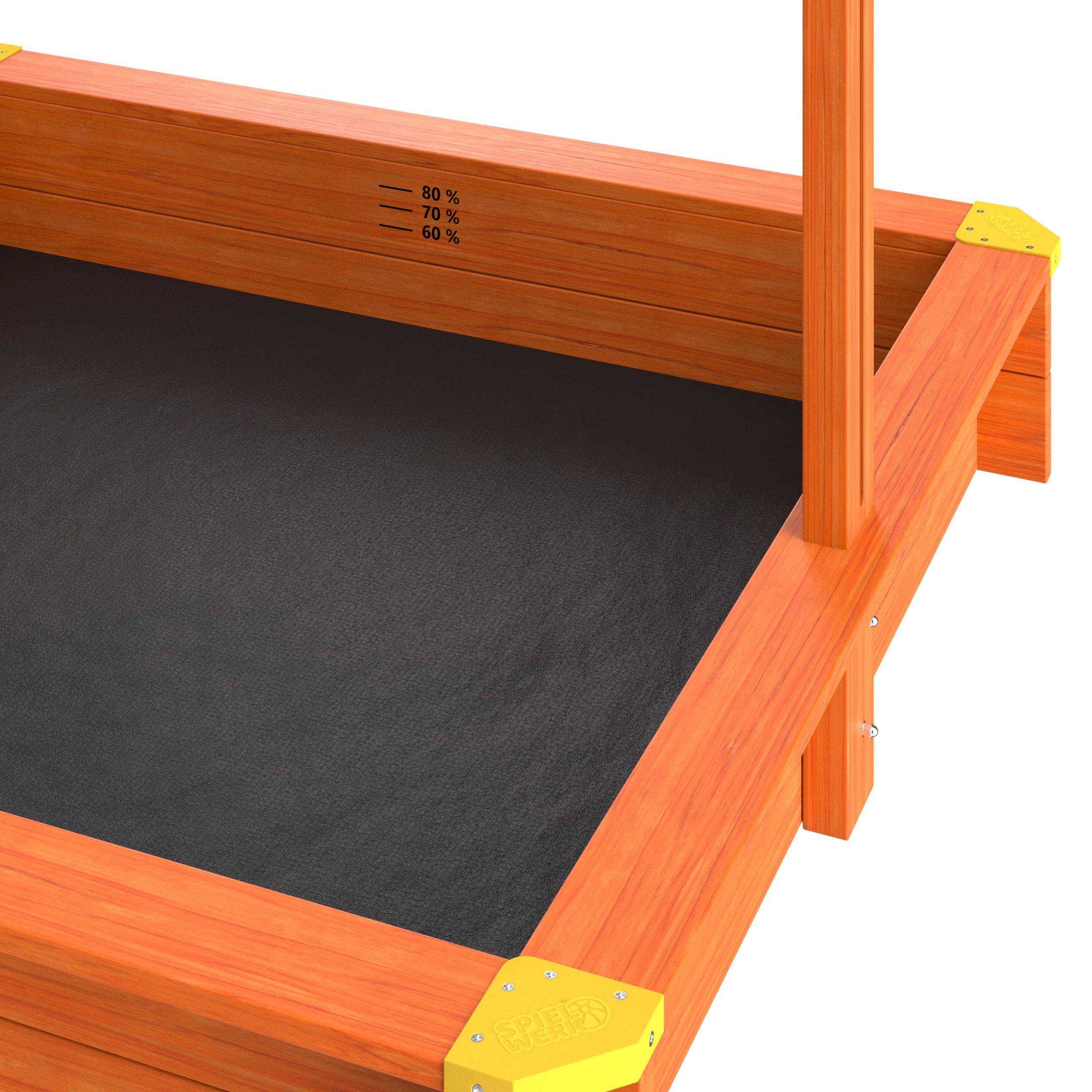 Sandkasten Merle UV-Schutz 50+ überdachte Spielveranda