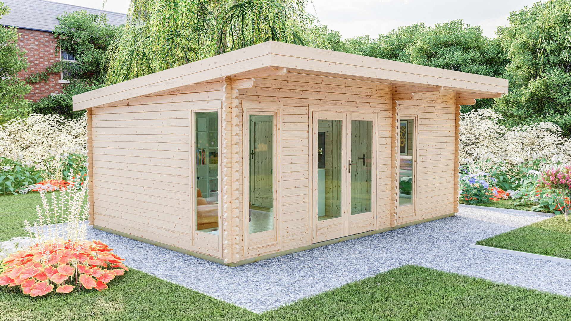 Pultdach Gartenhaus York 24