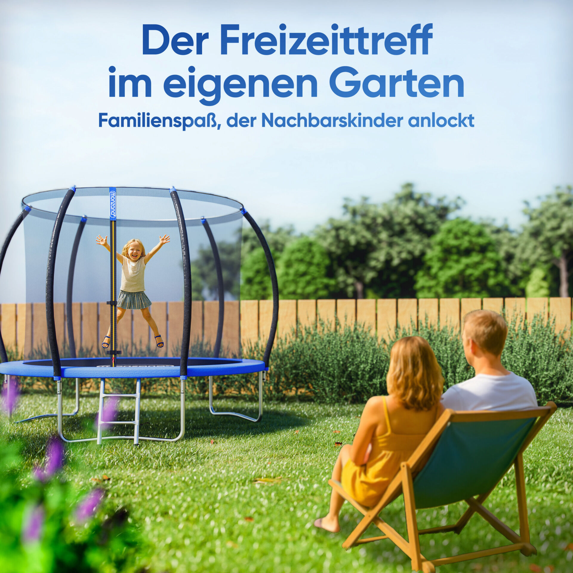 Trampolin Ø244cm Sicherheitsnetz innen TÜV GS