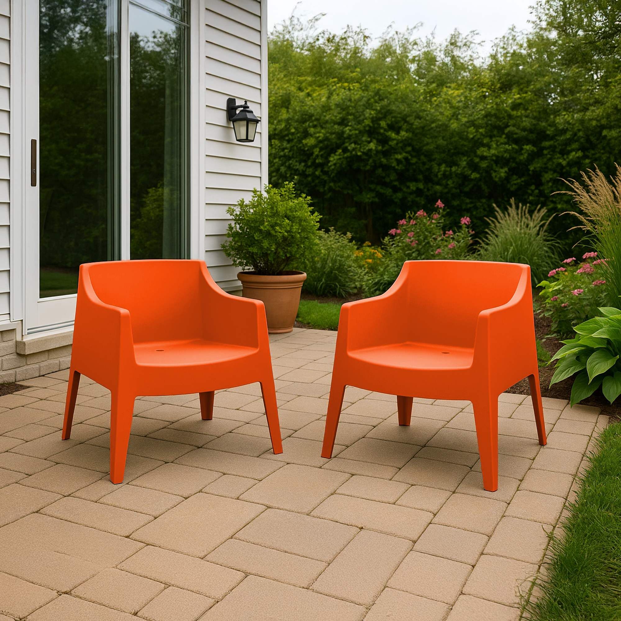 4er Set Stühle Bartal, orange