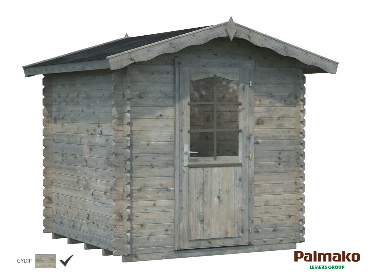 Palmako Gartenhaus Vivian 3,8 m² grau grundiert