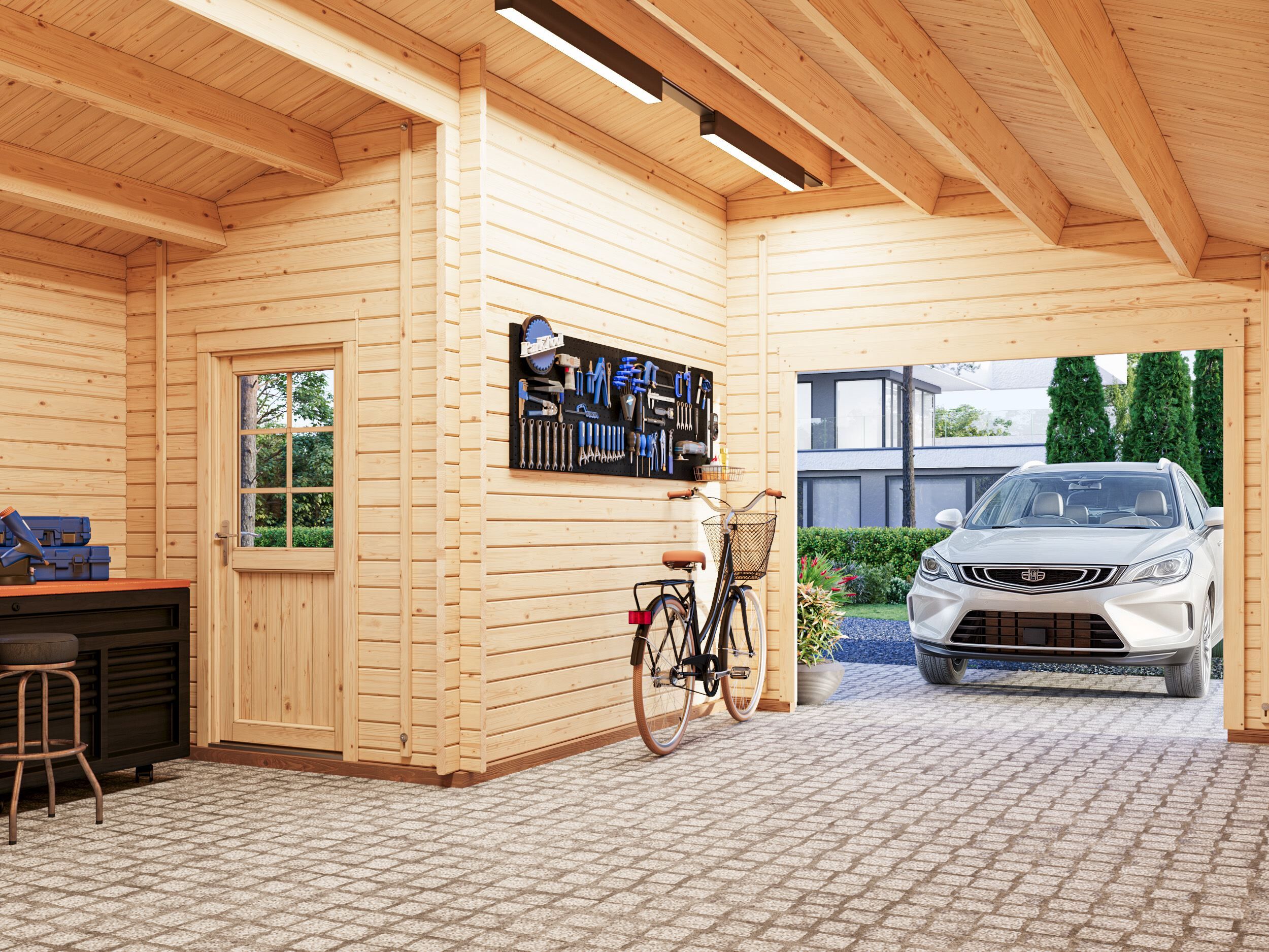 Palmako Holzgarage Roger 21,9+5,2 m²