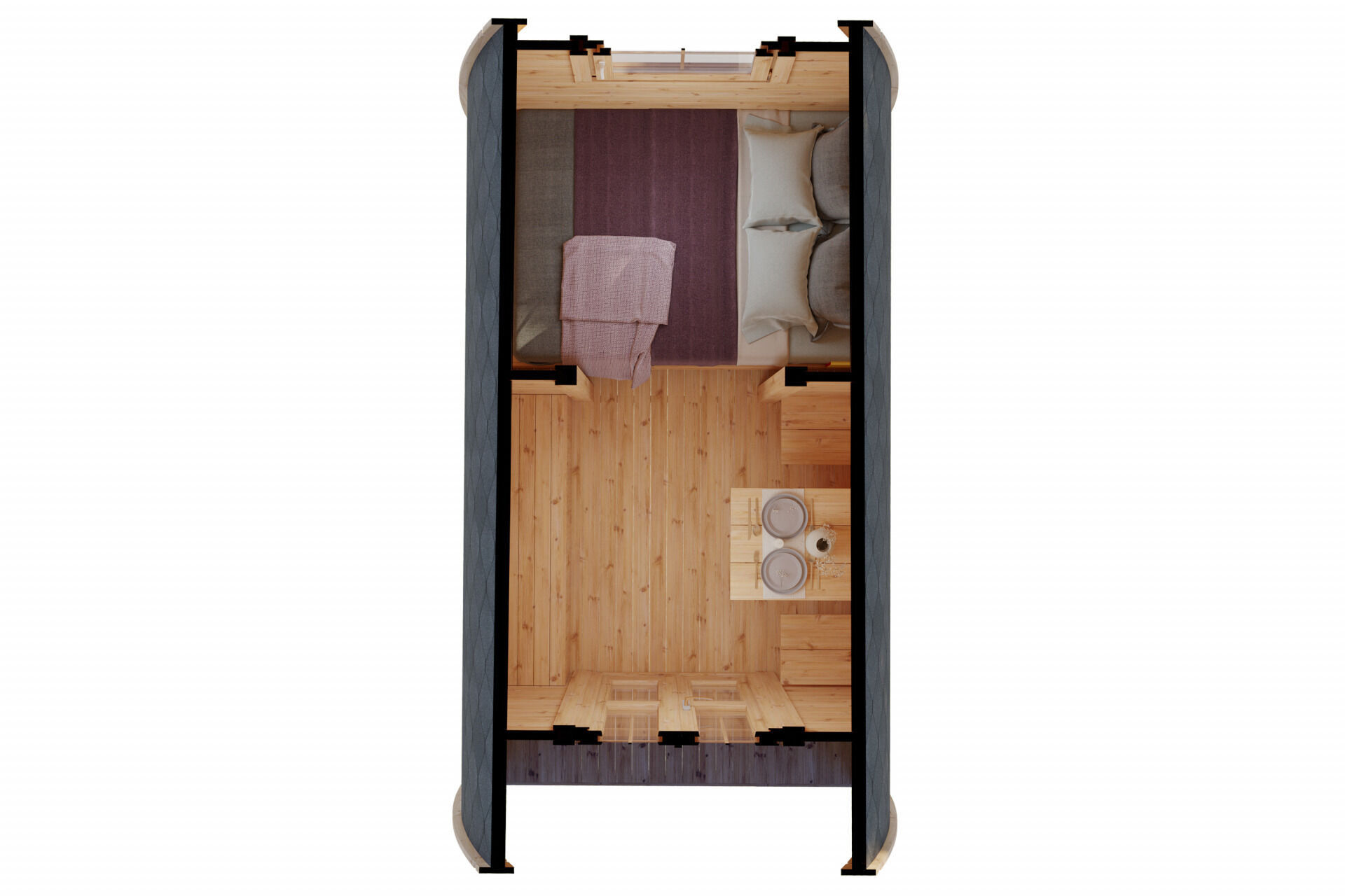 Camping Pod Helsinki 240x400, montiert