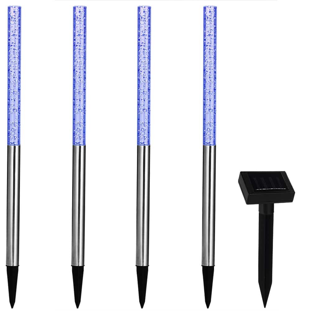 LED Solar Steckleuchte 4er-Set mit Farbwechsler