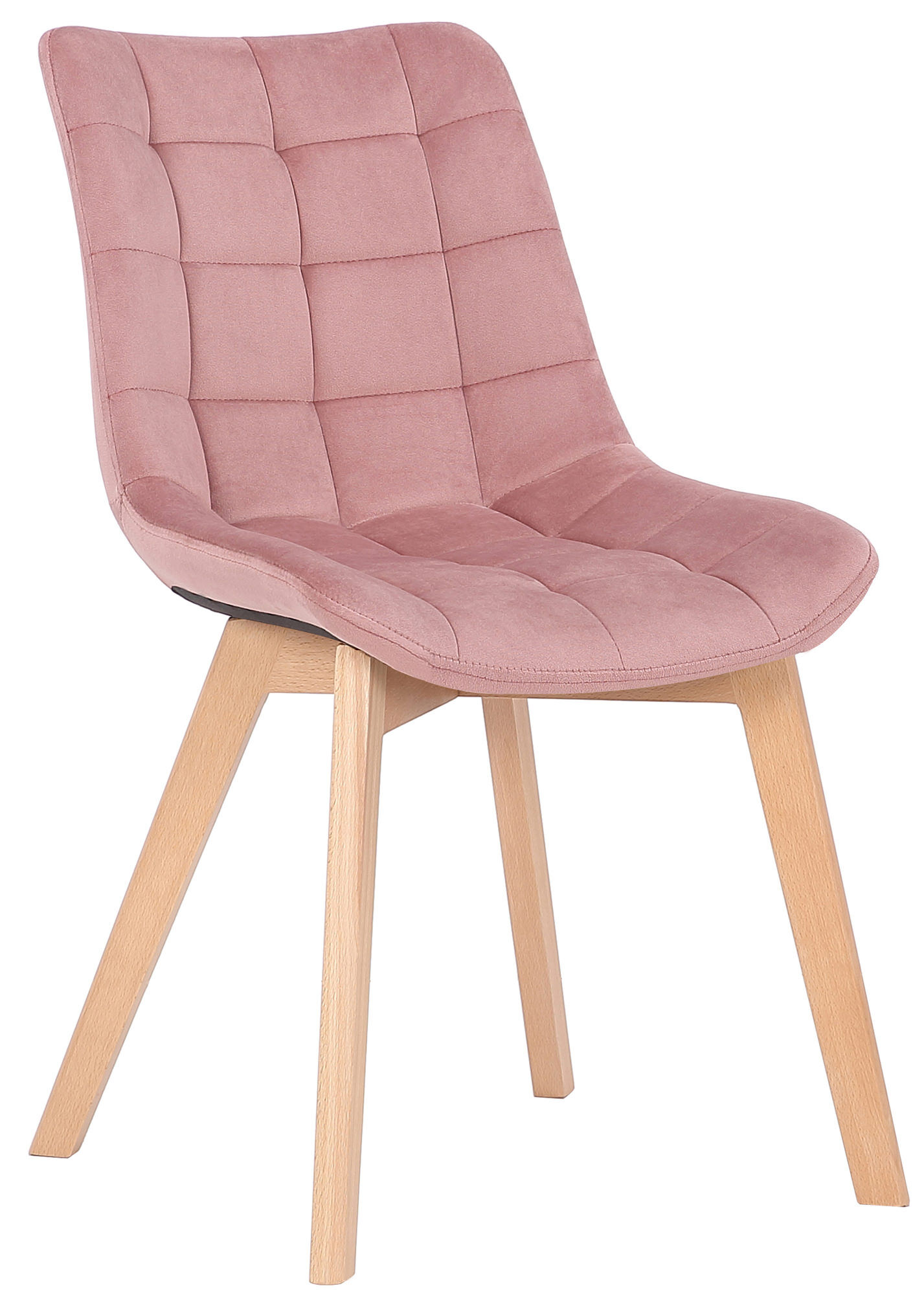2er Set Esszimmerstühle Passaic Samt, pink