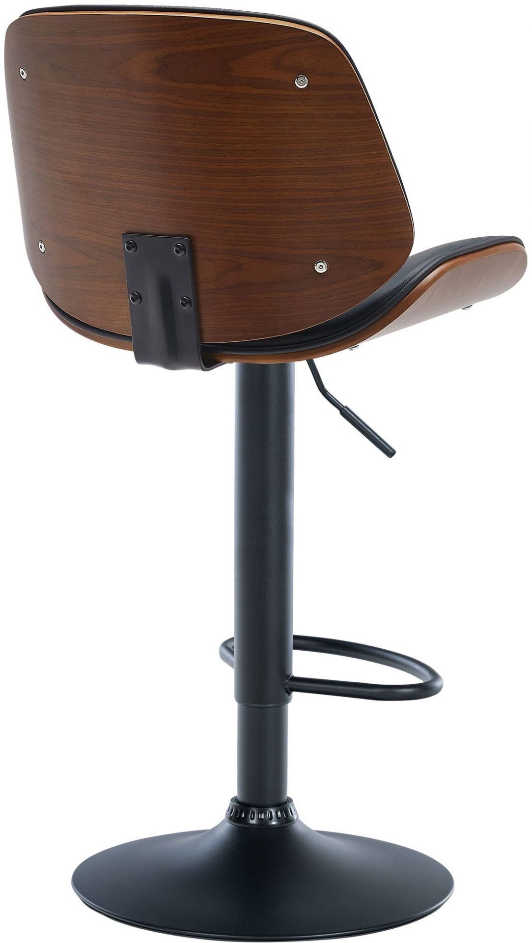 Barhocker Nova Kunstleder schwarz, walnuss/schwarz