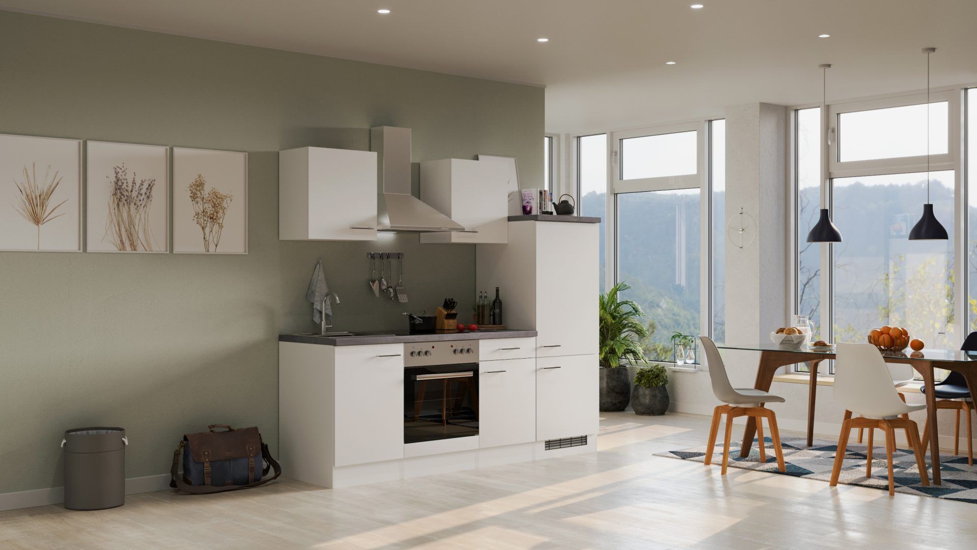 Küchenzeile VITA 220 cm mit E-Geräten