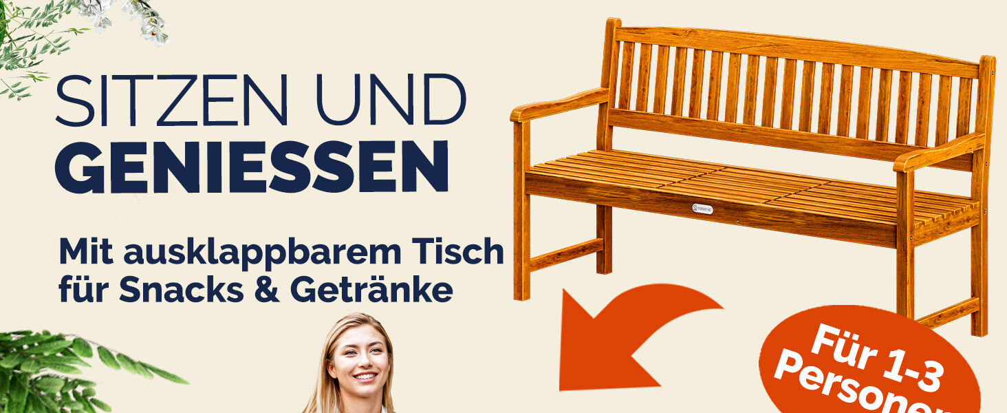 Gartenbank Picknick mit Tisch Eukalyptus FSC®-zertifiziert