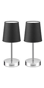 Tischlampe Poppy 2er-Set Grau Dimmbar