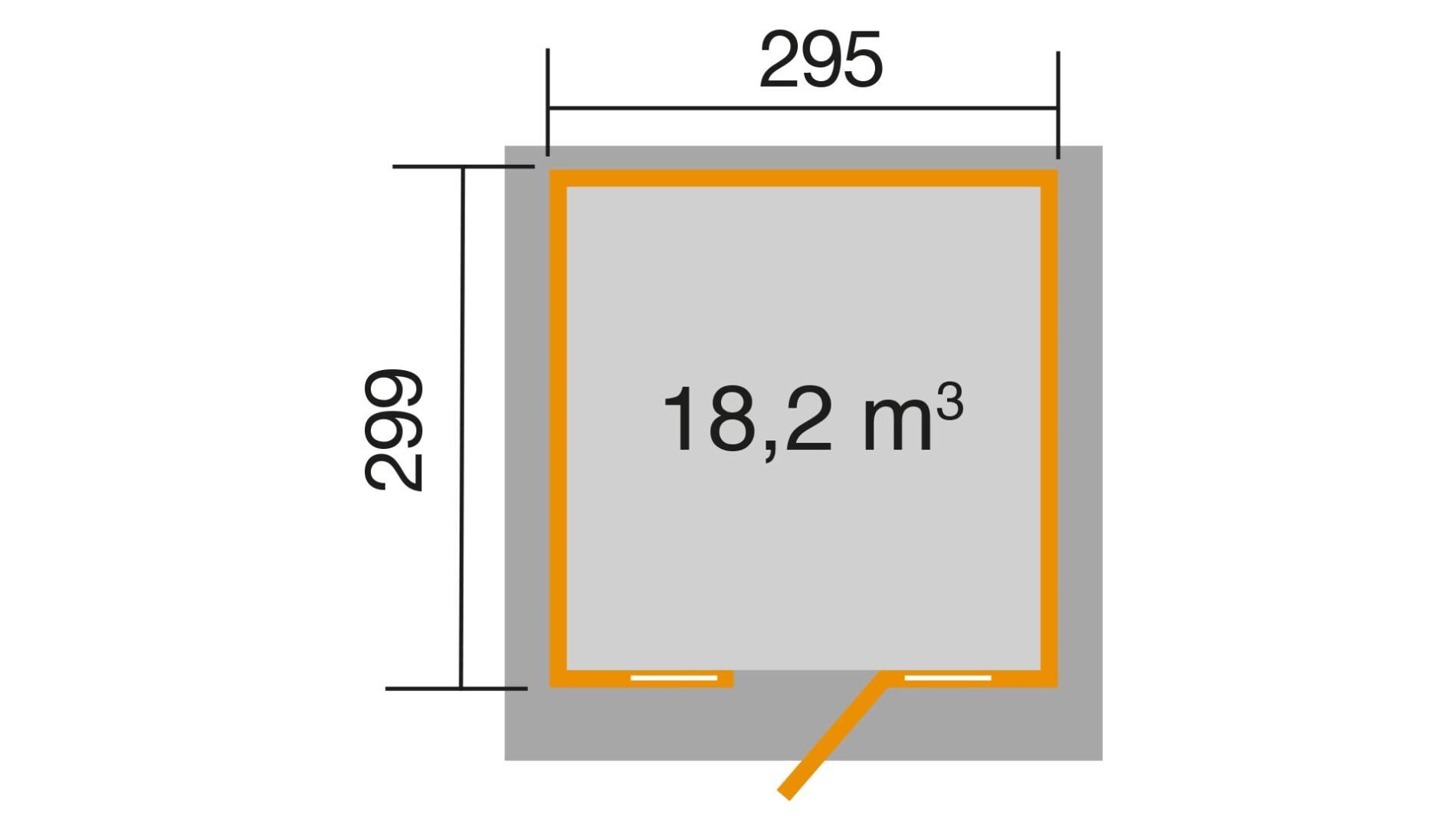 weka Gartenhaus Panorama 172 3,2x3,4m
