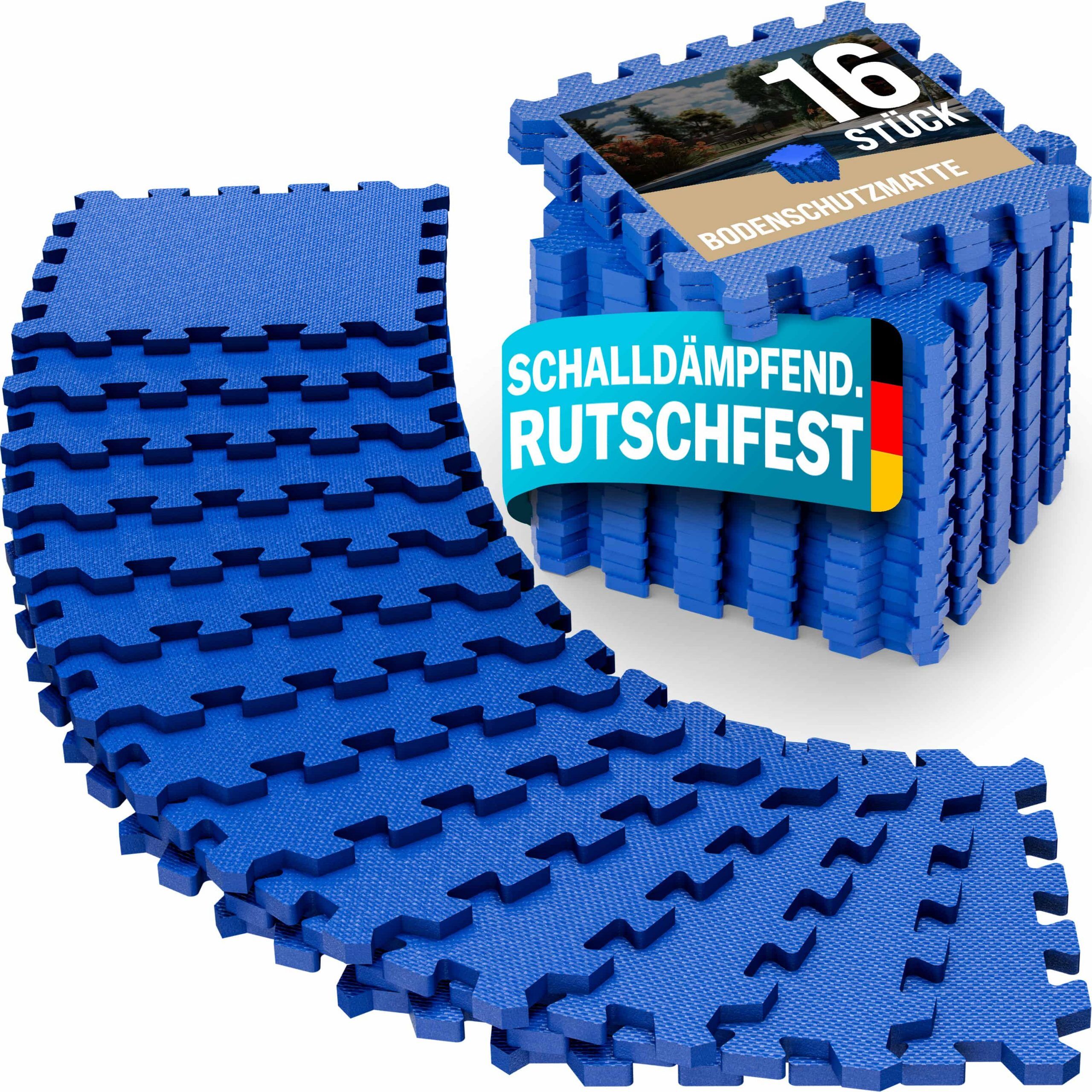 Bodenschutz-/Puzzlematten 16-tlg Blau 180x180x1cm