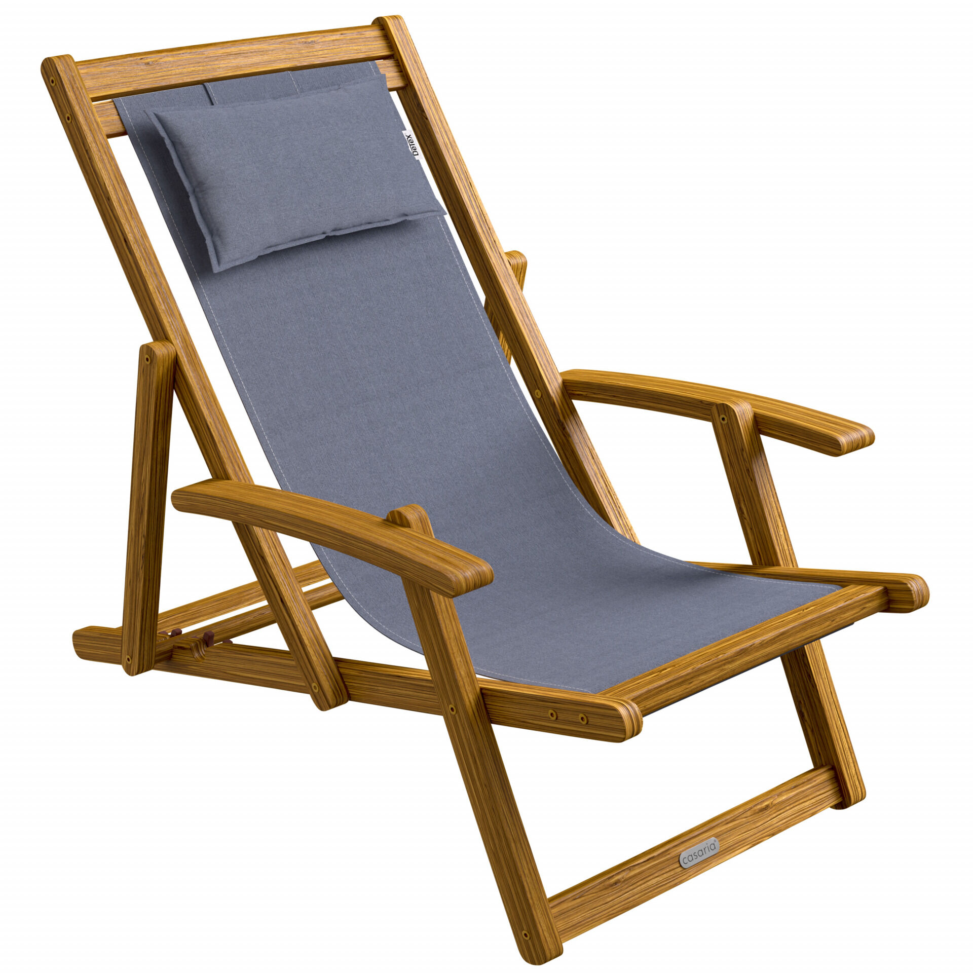 Gartenliege Anthrazit Akazienholz 94x60x94cm