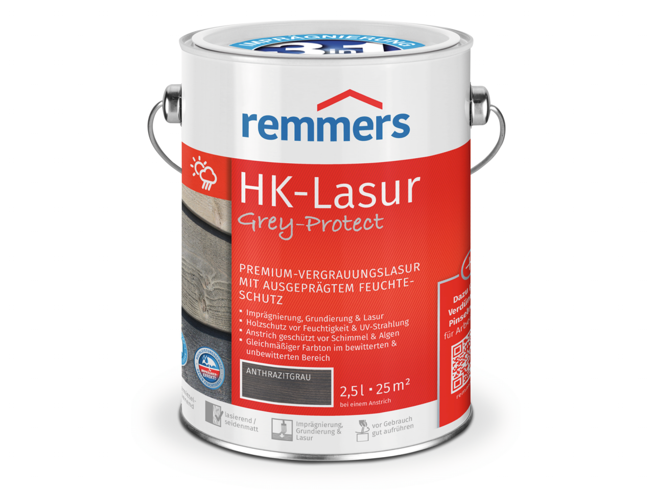 Remmers HK-Lasur Grey-Protect 2.5 l