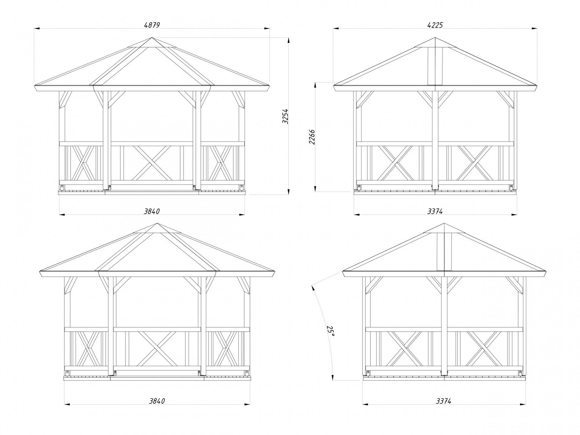 Palmako Pavillon Betty 9,9 m²