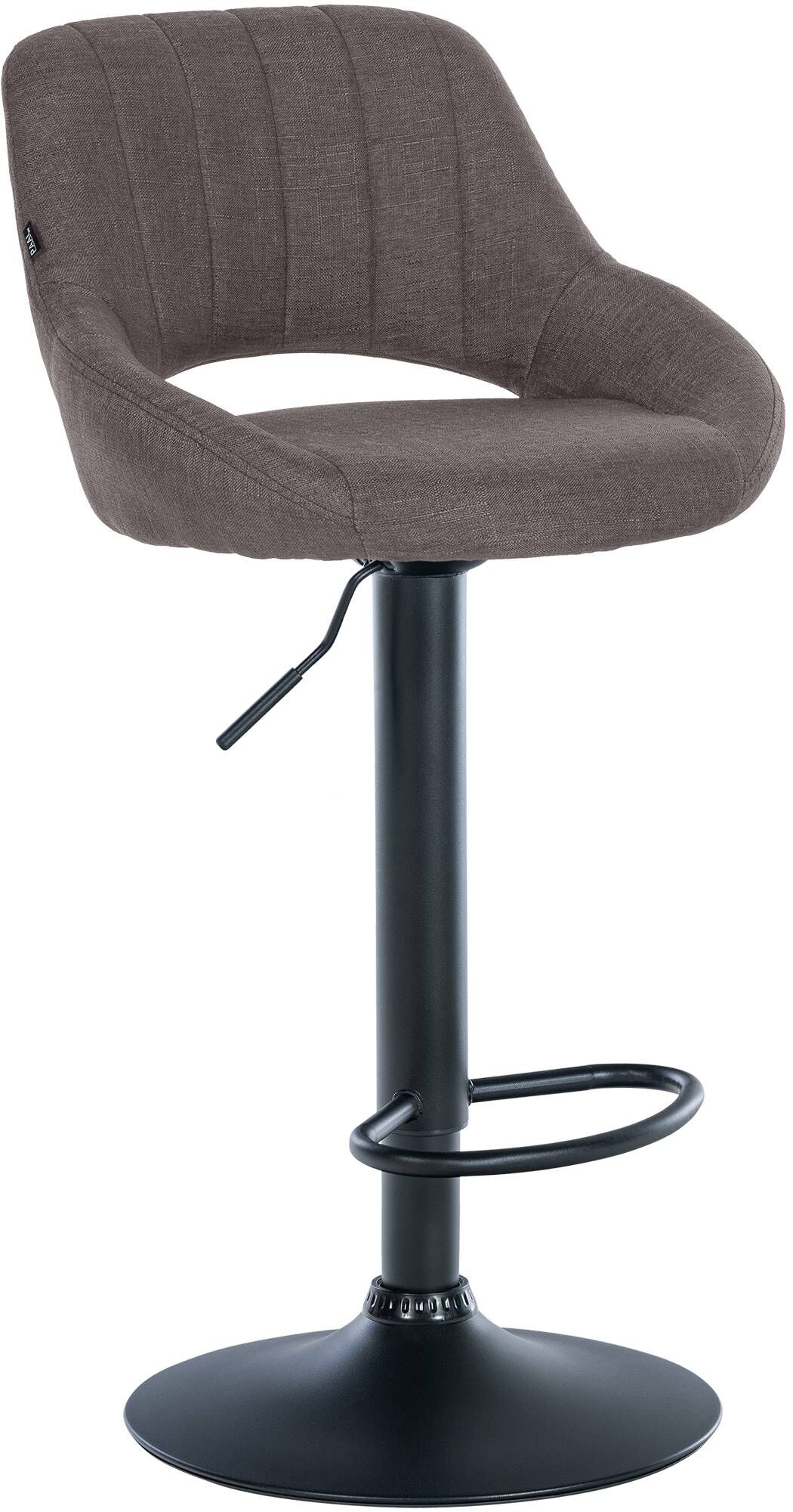 Barhocker Milet Stoff schwarz, dunkelgrau