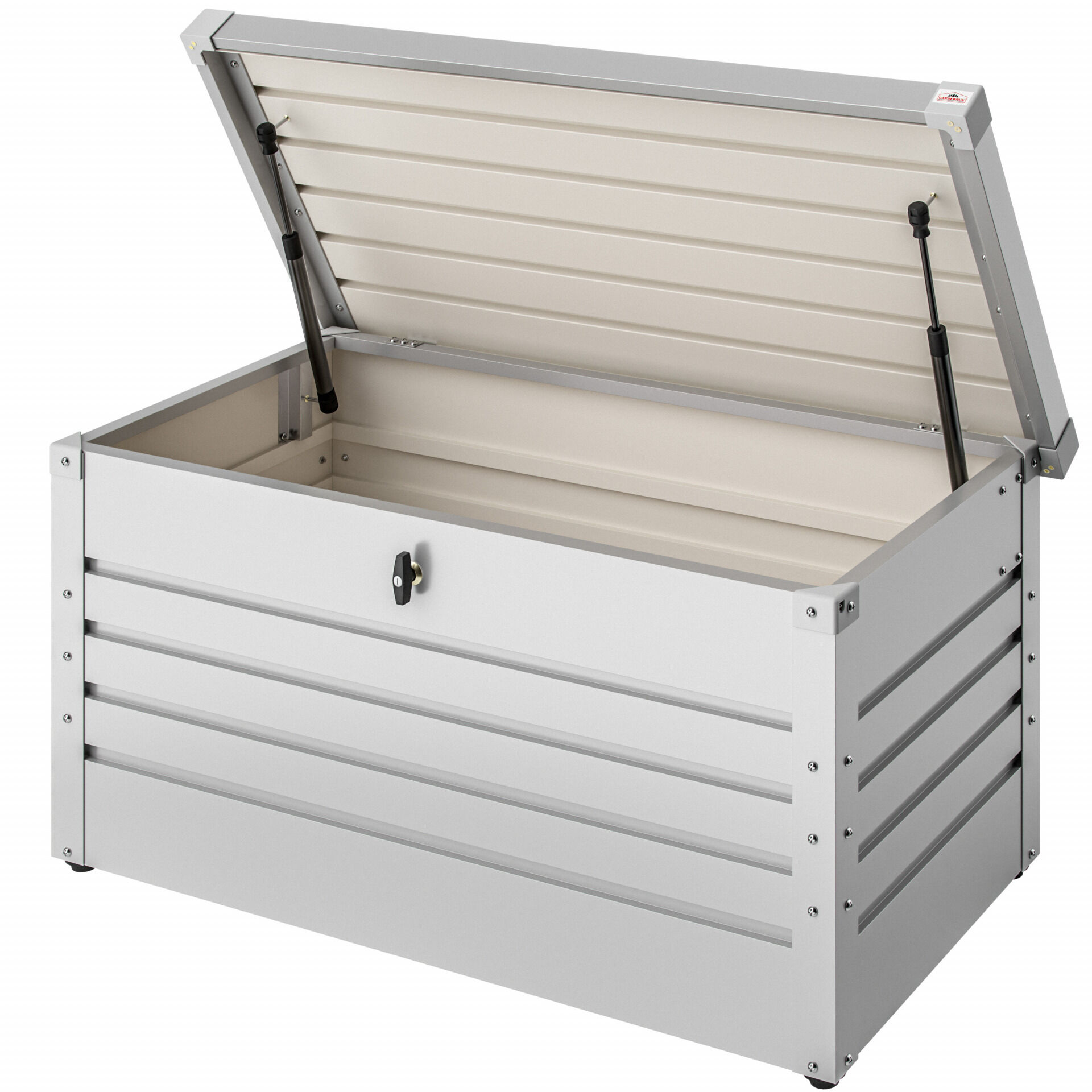 Gartenbox Metall 385L Hellgrau wasserdicht abschließbar
