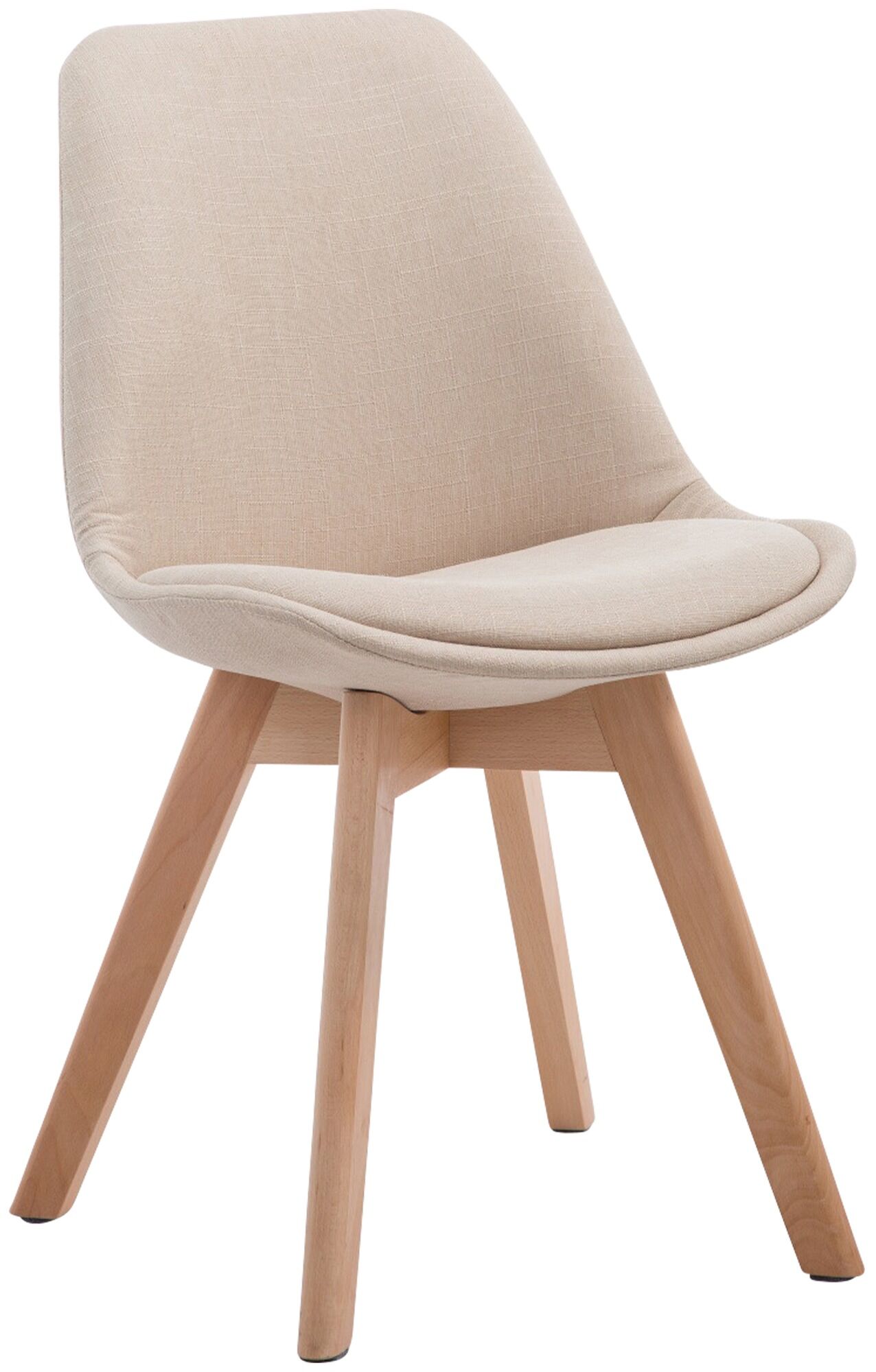 Besucherstuhl Borneo V2 Natura Stoff, creme