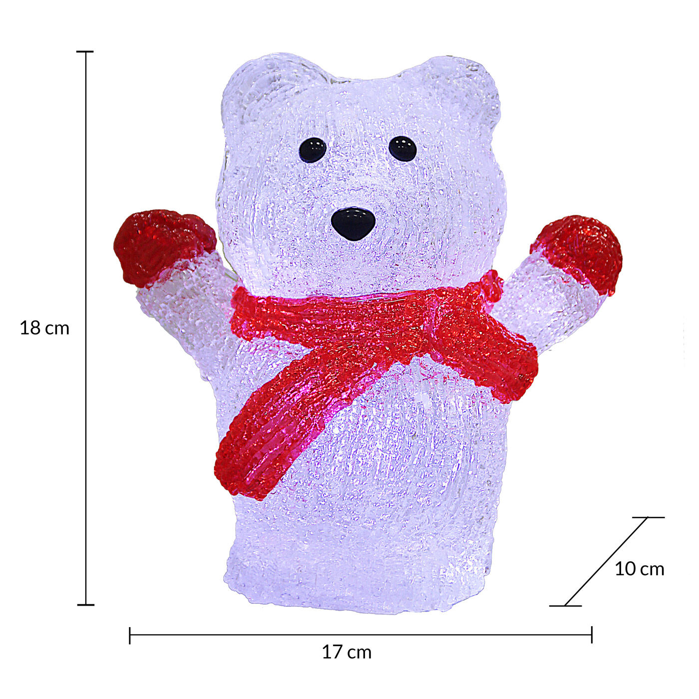 LED Acryl Figur Weihnachten Eisbär