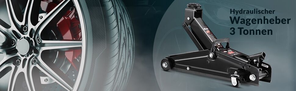 Wagenheber Schwarz 3t 135-400mm