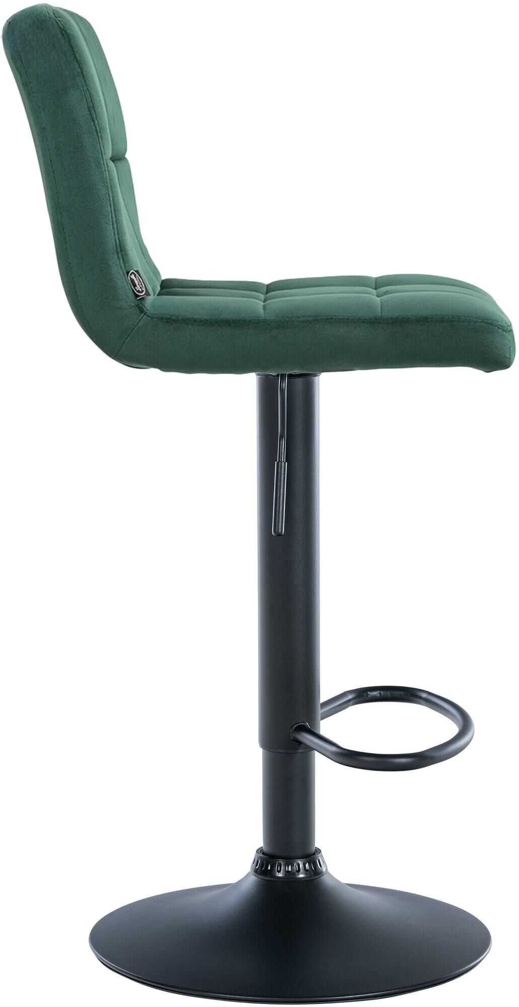 Barhocker Peru Samt schwarz, grün