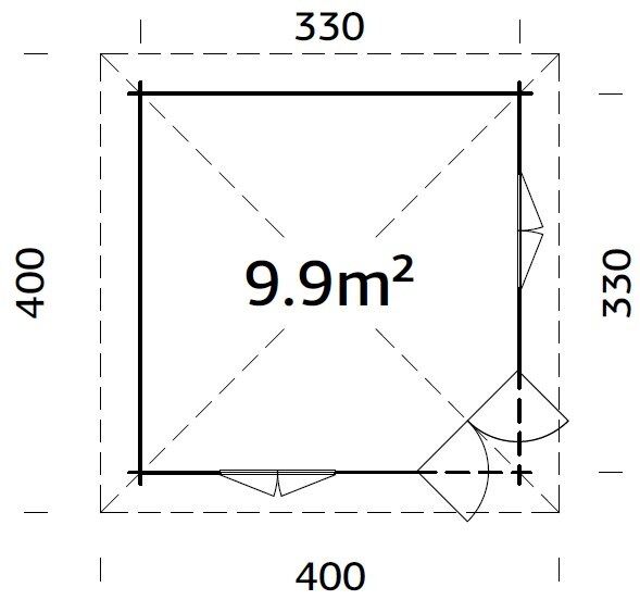 Palmako 5 Eck Gartenhaus Melanie 9,9 m²