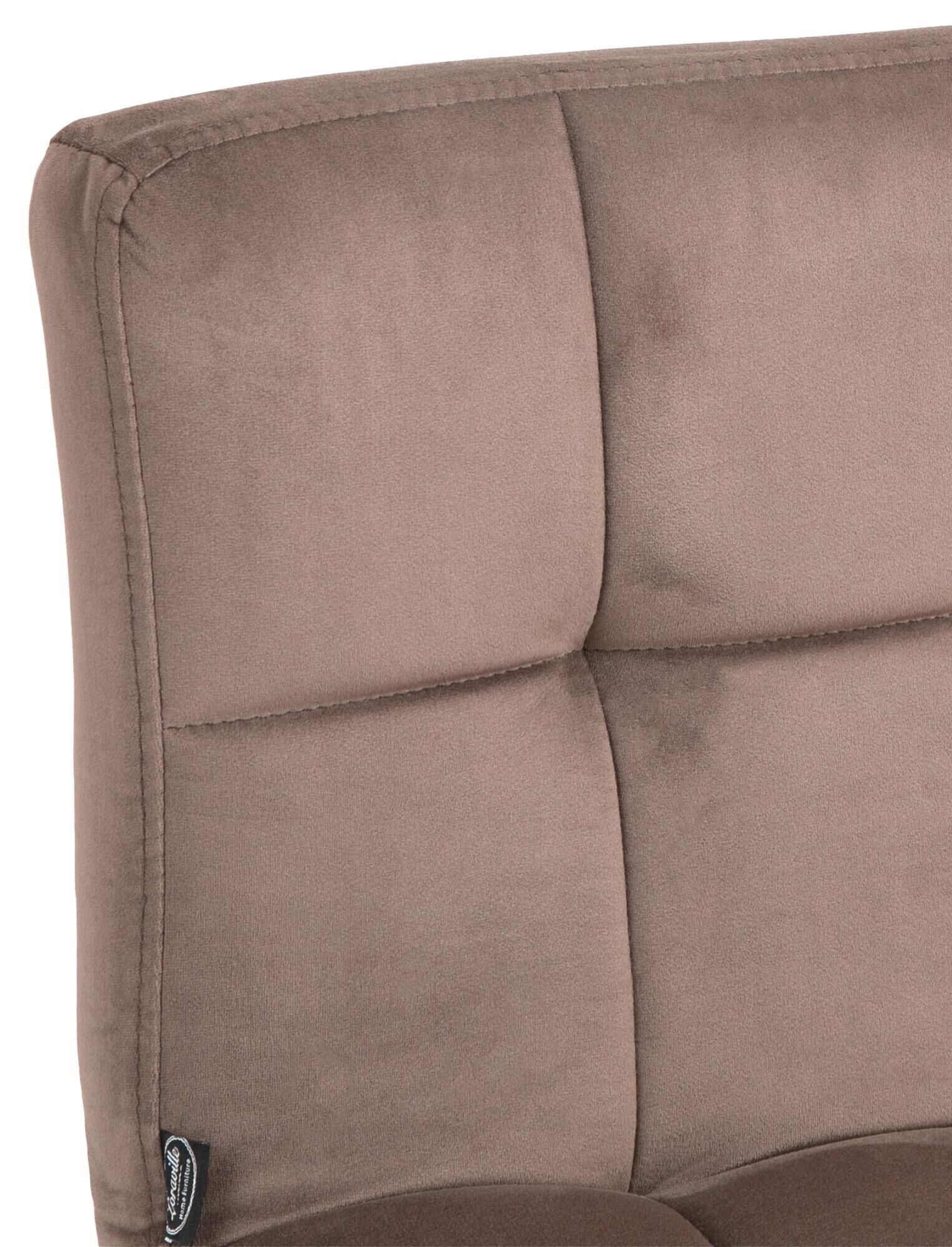 2er Set Barhocker Peru Samt chrom, braun