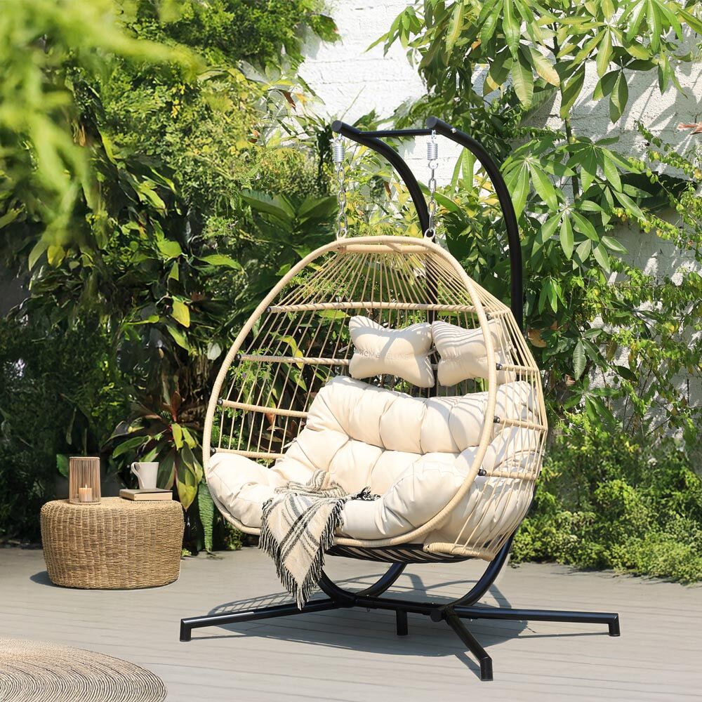 Hängesessel LOMA – 2 Sitzer Beige