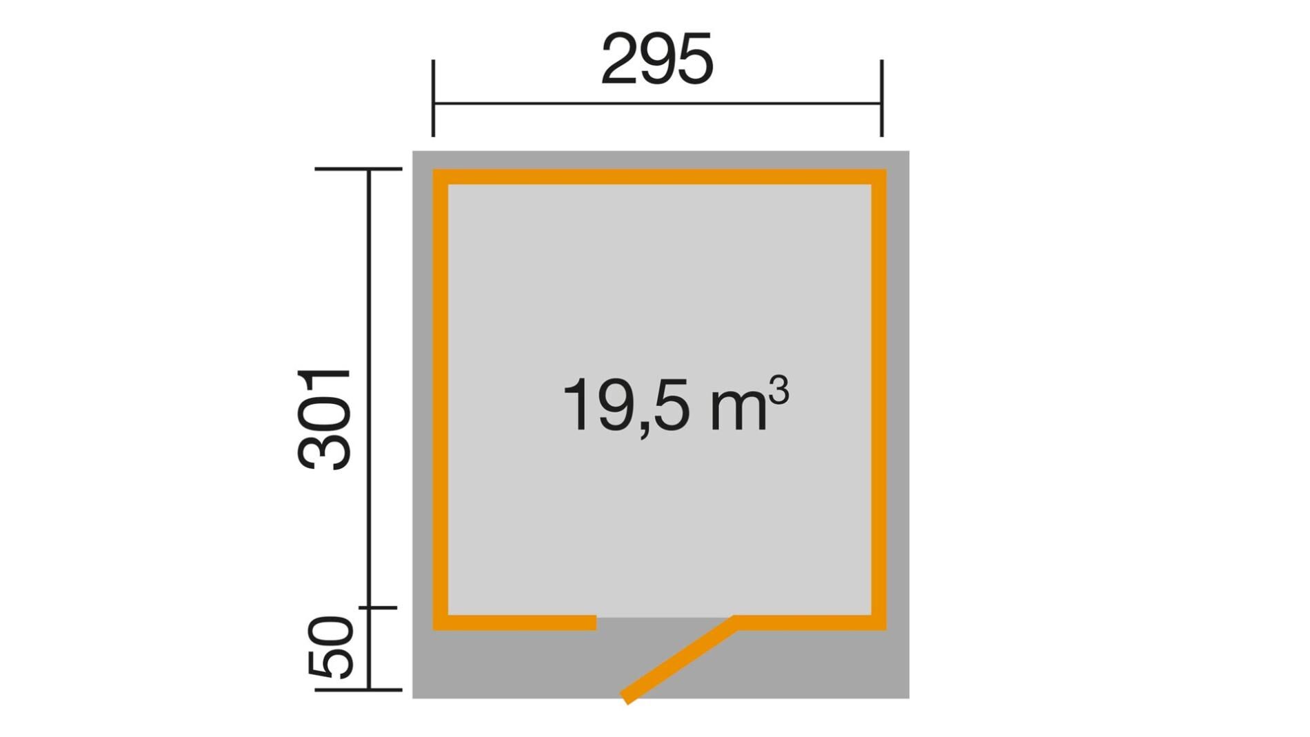 weka Design-Gartenhaus wekaLine 172 3,4x3,8m