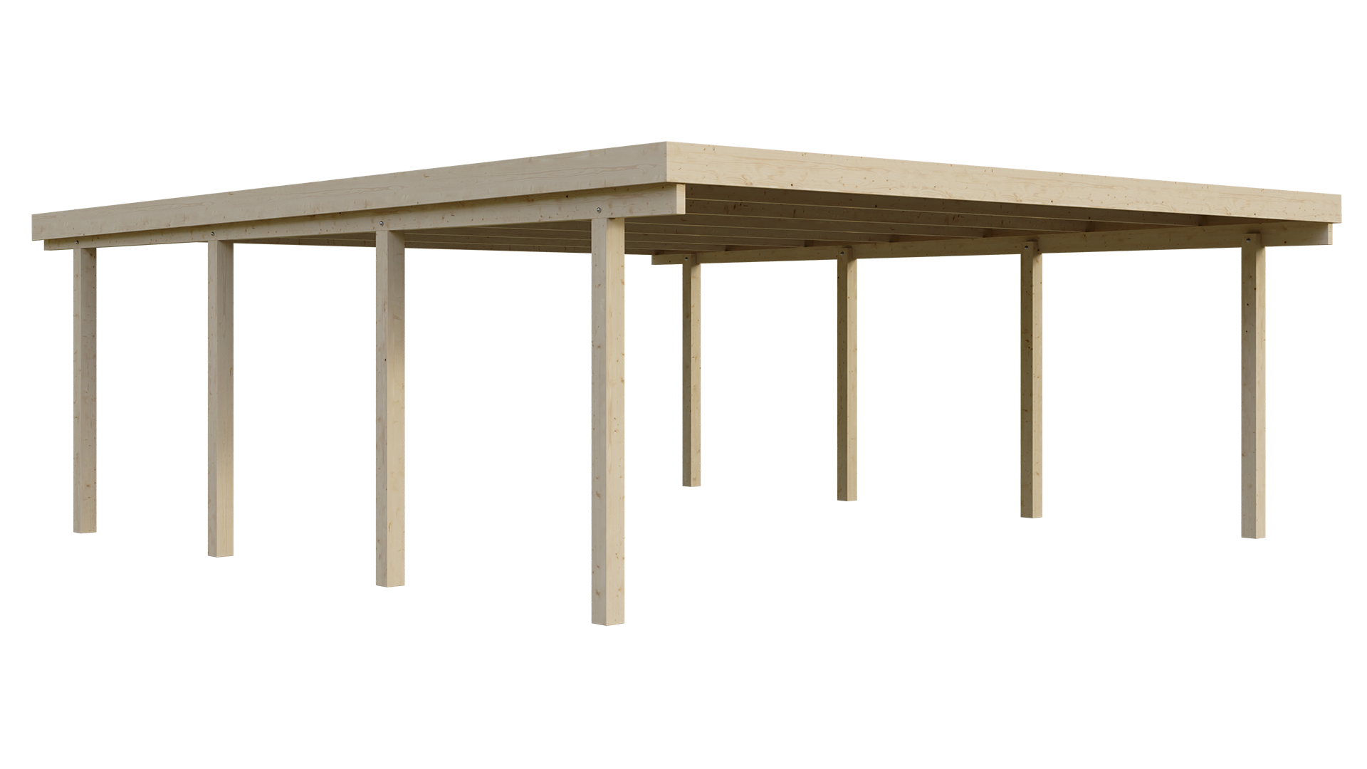 Carport Holz 610x700cm Fichte