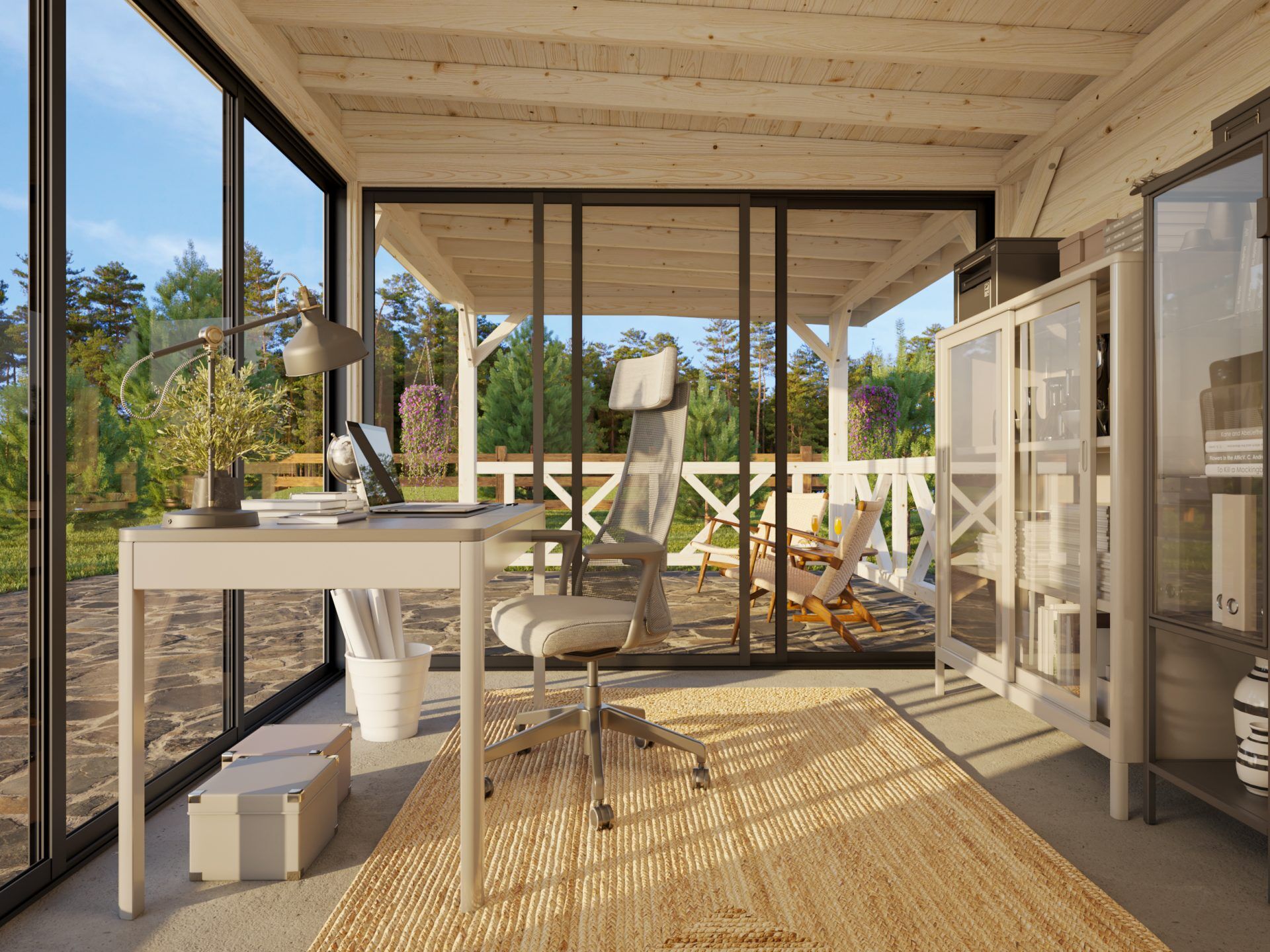 Palmako modernes Gartenhaus Lenna 16,6 m2 Set 403 Slide