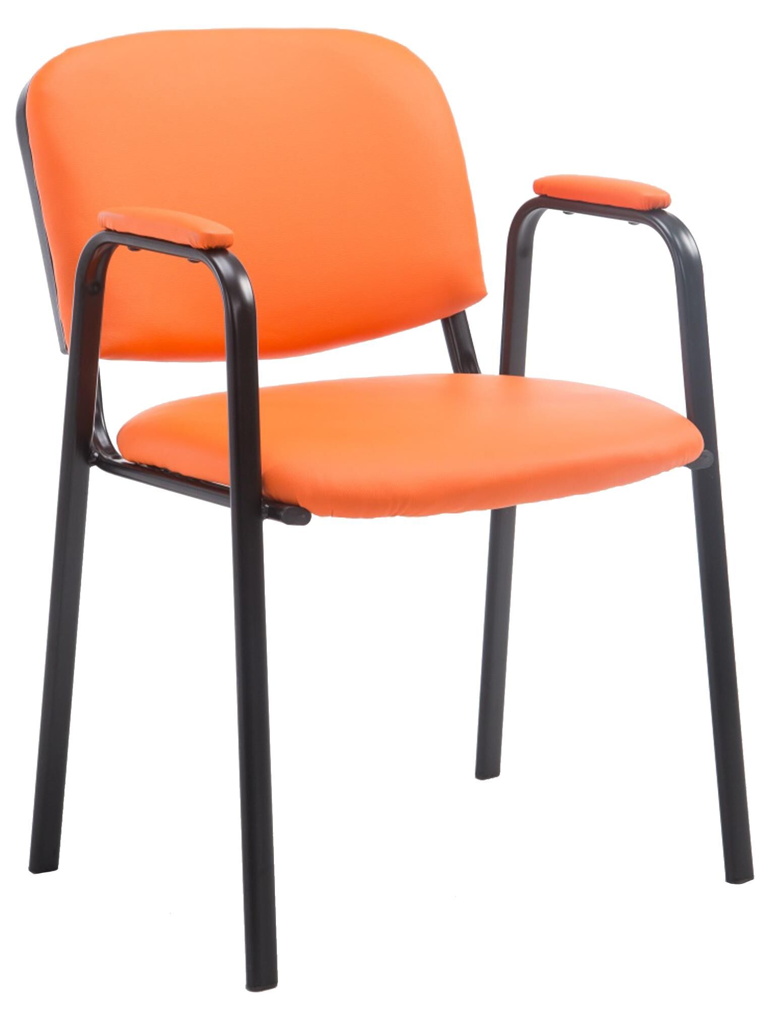 Besucherstuhl Ken PRO Kunstleder, orange