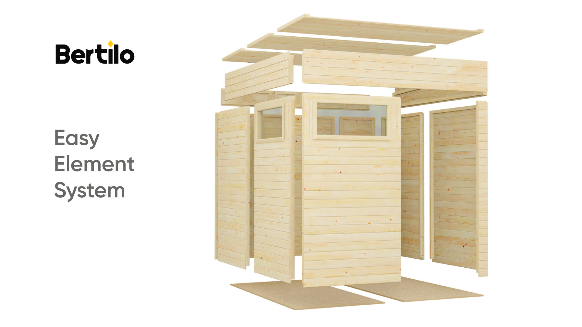 Gartenhaus Cubus 2 Anthrazit 226 x 234 cm