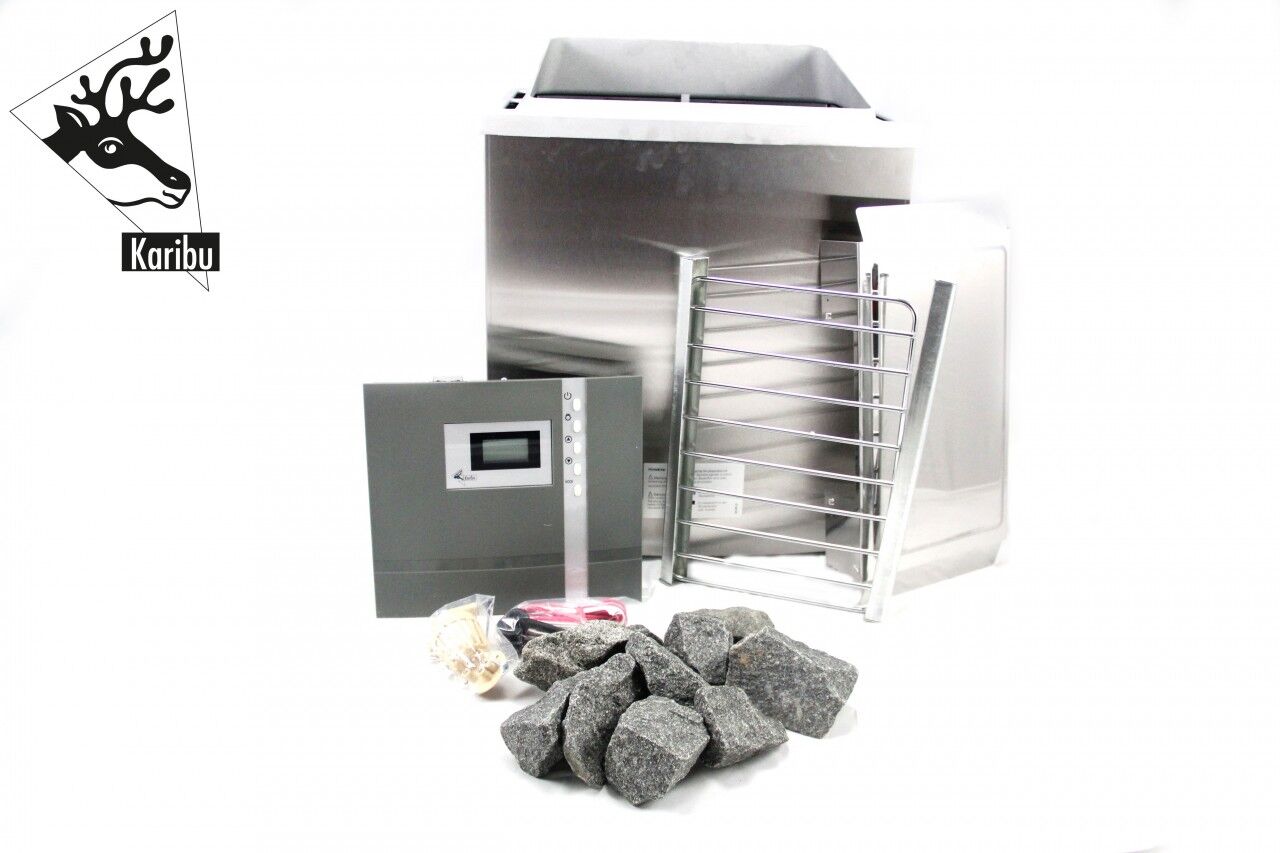 Saunaofen 9 kW mit Steuerung Premium und Steinen
