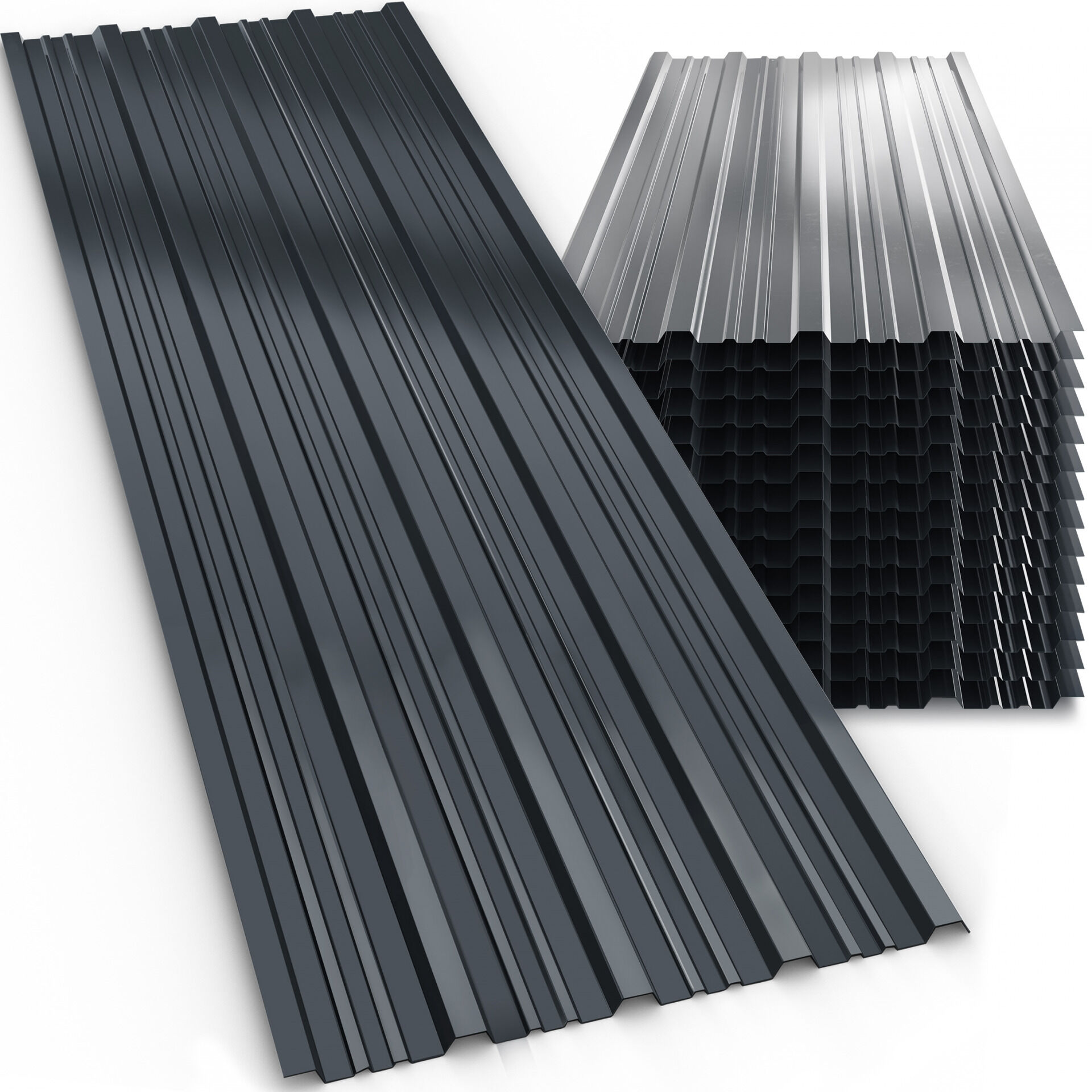 Trapezblech 14er-Set Anthrazit 110x46cm