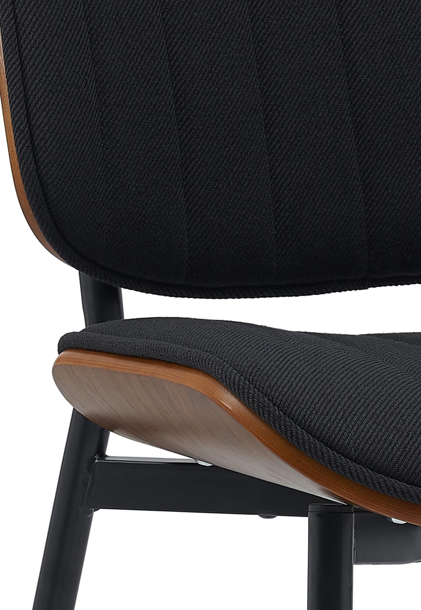 Besucherstuhl Tiffin Stoff, walnuss/schwarz