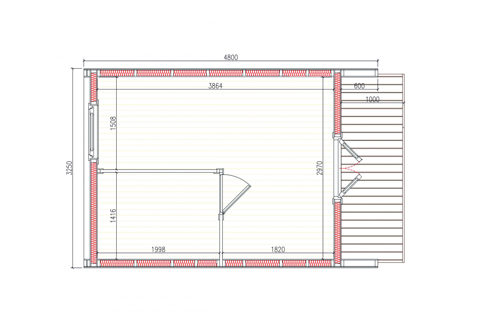 Camping Pod Turku 240x590, Bausatz
